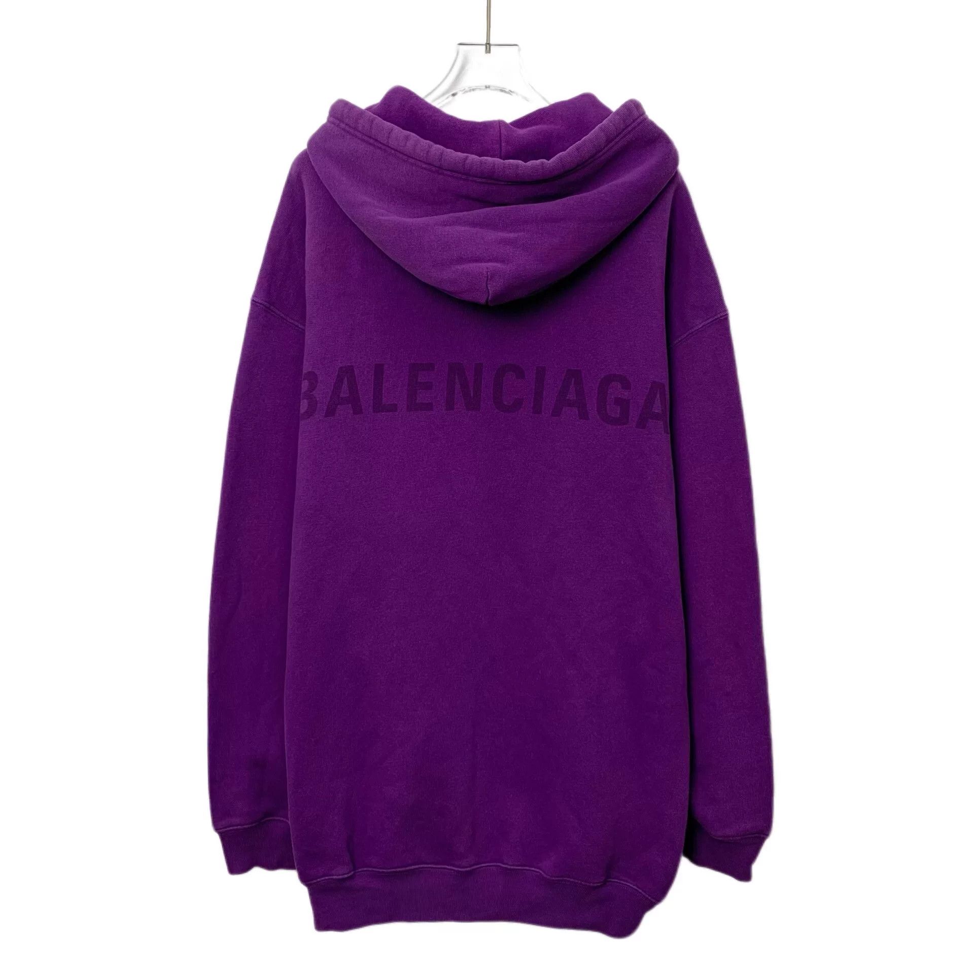 Balenciaga Balenciaga Back Logo Print Hoodie Purple XS Size US XS / EU 42 / 0 - 3 Thumbnail