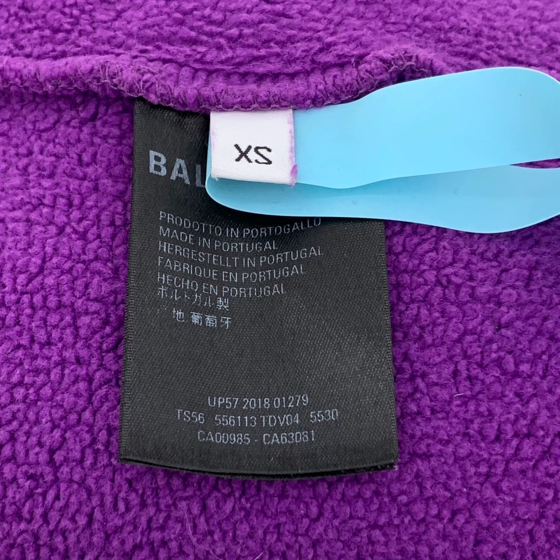 Balenciaga Balenciaga Back Logo Print Hoodie Purple XS Size US XS / EU 42 / 0 - 7 Thumbnail