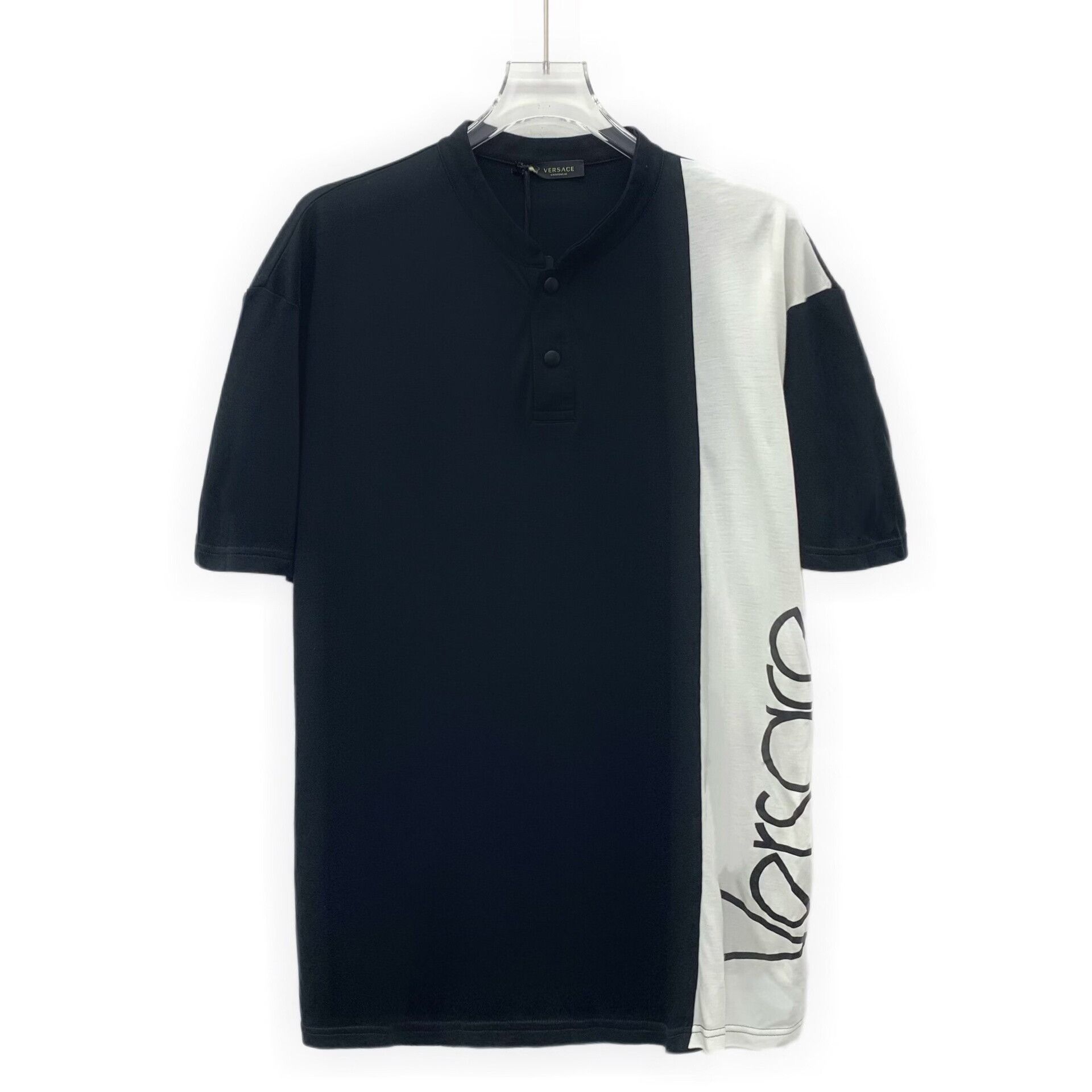Versace Versace Logo Colorblock Henley T-Shirt XL Size US XL / EU 56 / 4 - 2 Thumbnail