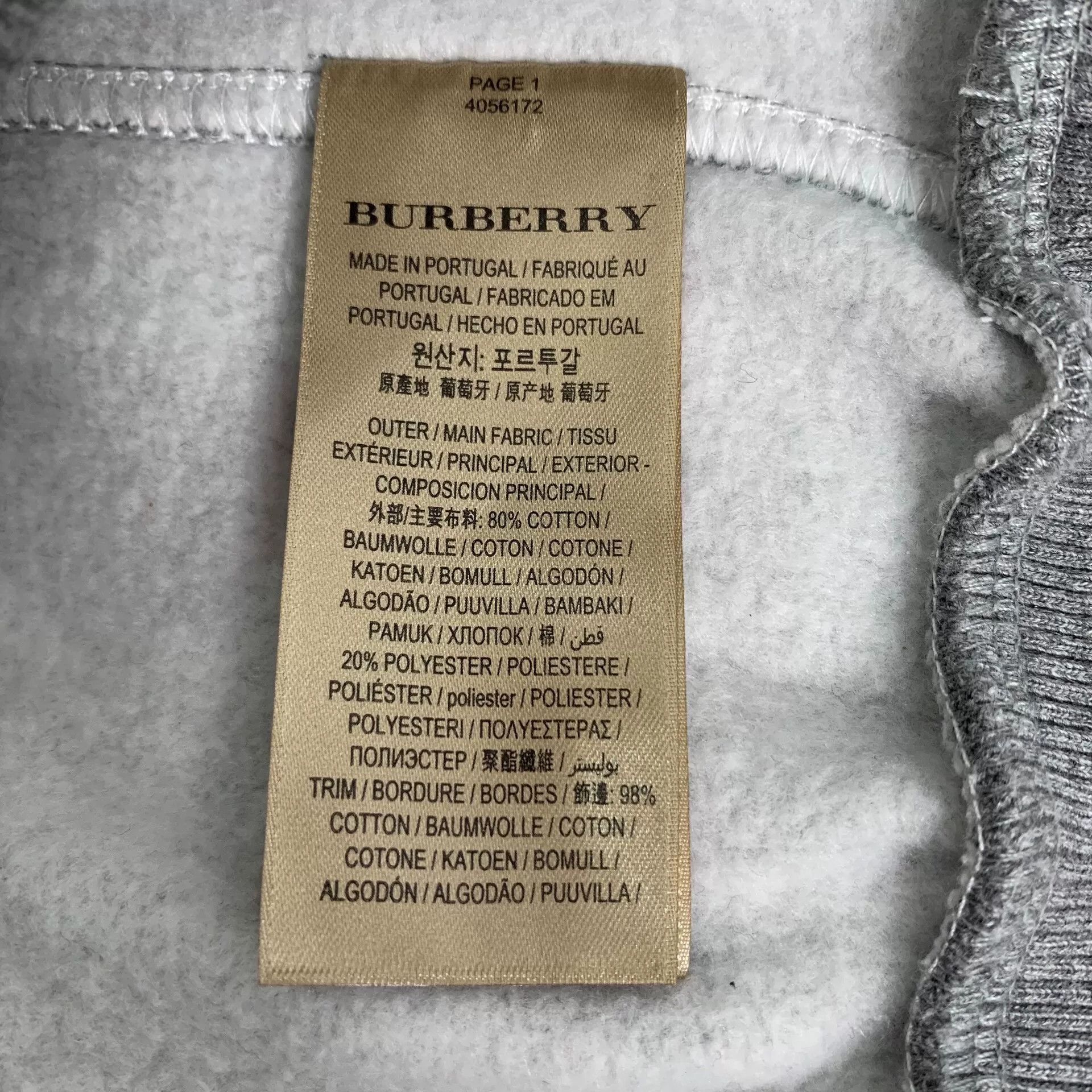 Burberry Burberry Embroidered Logo Sweatshirt Size XL Size US XL / EU 56 / 4 - 7 Thumbnail