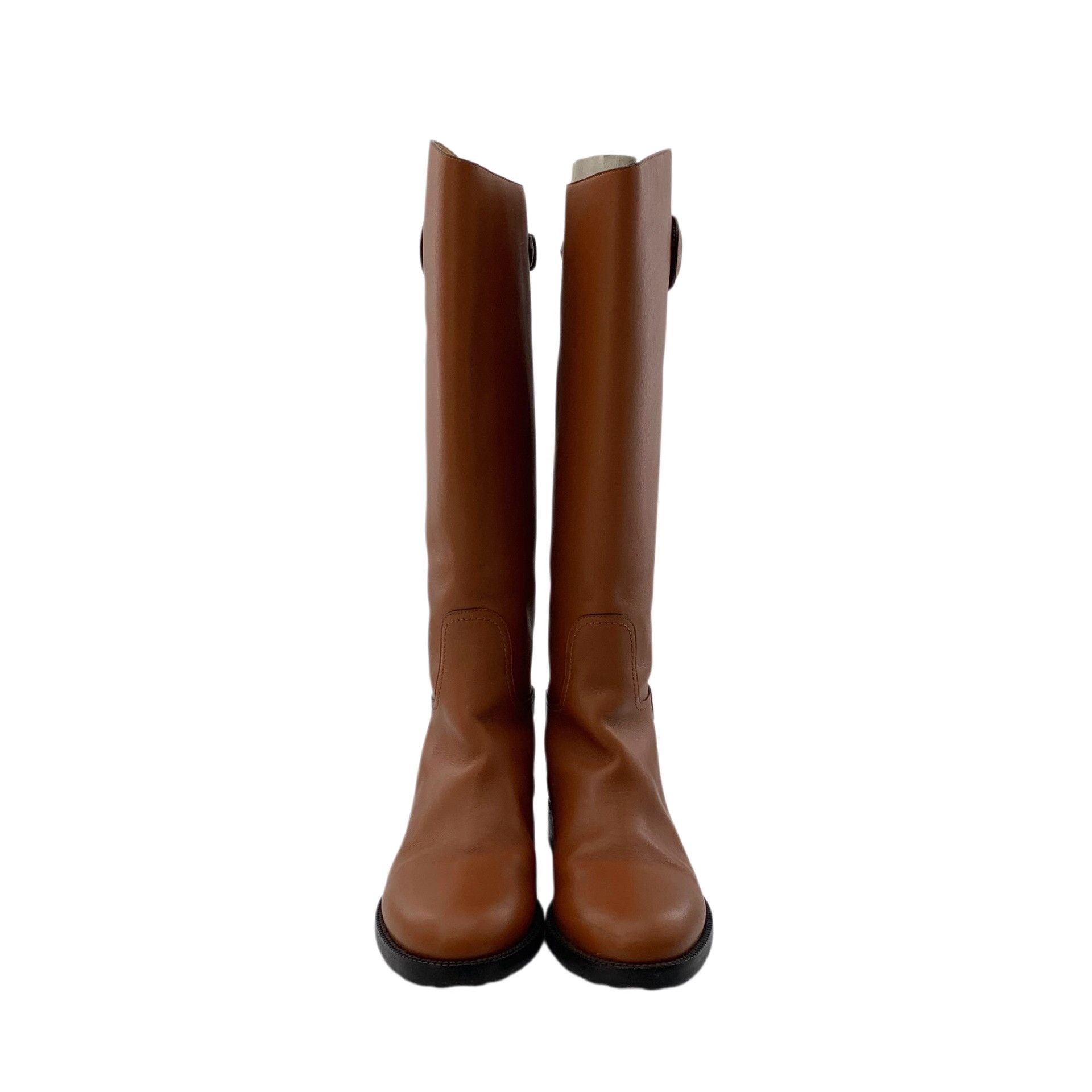 Dior Dior CD Logo Leather Riding Boots 37.5 Size US 7.5 / IT 37.5 - 4 Thumbnail