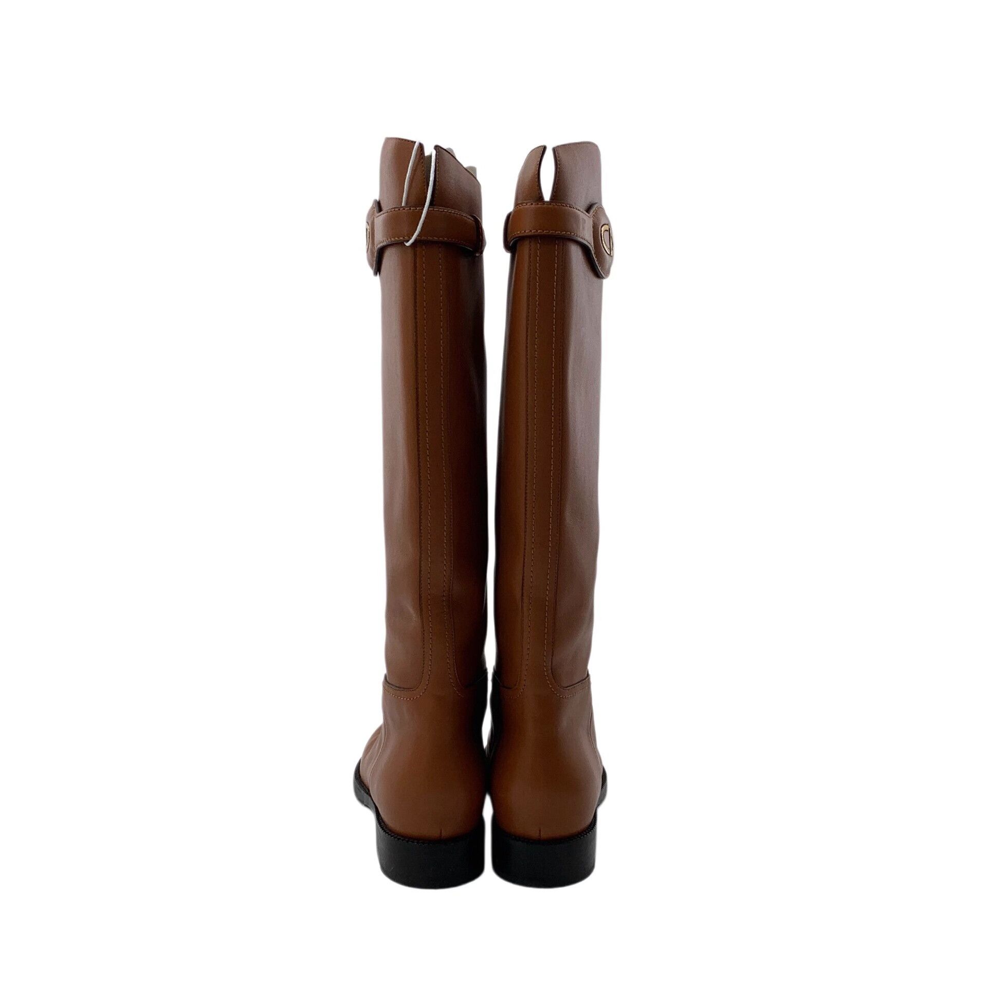 Dior Dior CD Logo Leather Riding Boots 37.5 Size US 7.5 / IT 37.5 - 5 Thumbnail