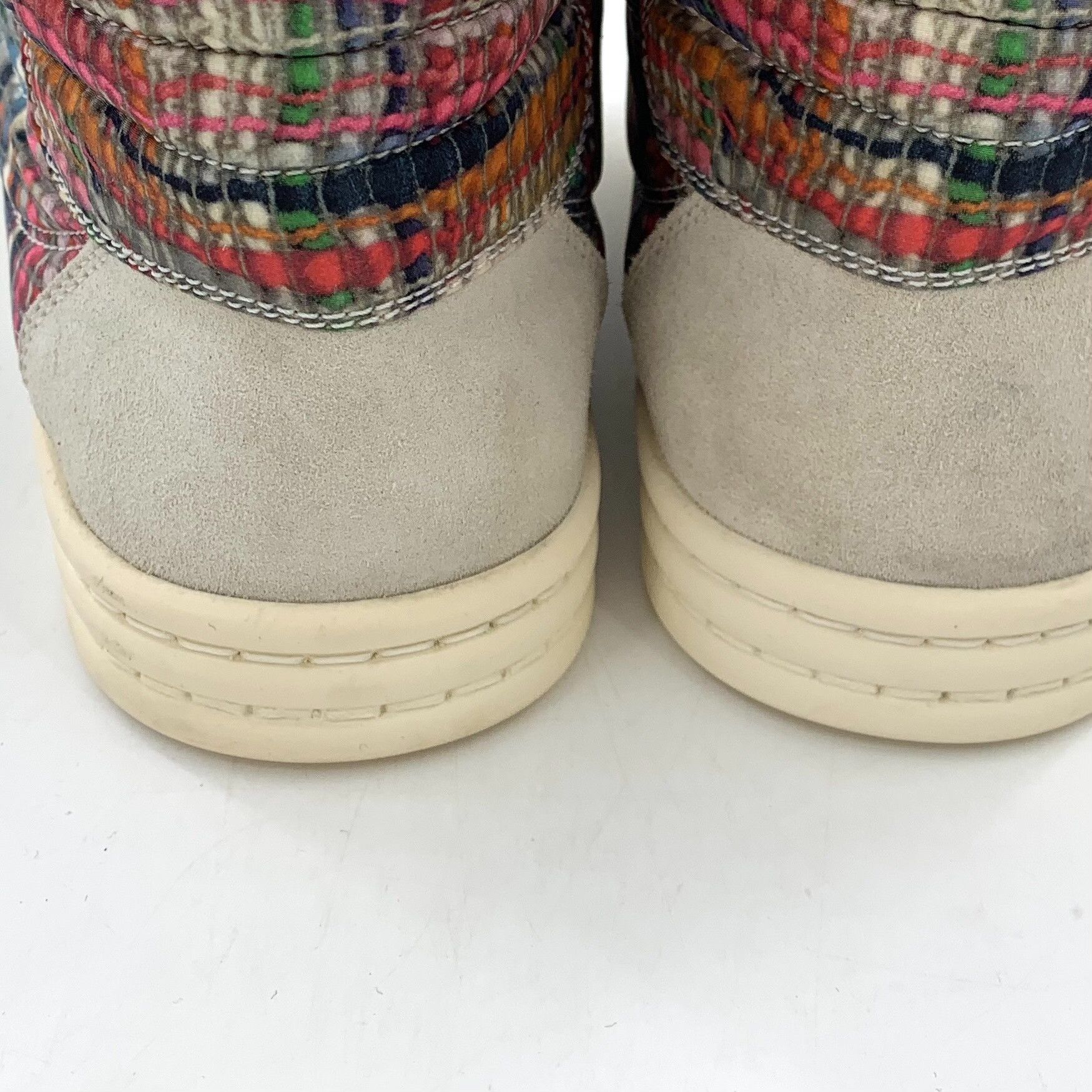 Chanel Chanel Multicolor Tweed High Top Sneakers 39 Size US 9 / IT 39 - 9 Thumbnail