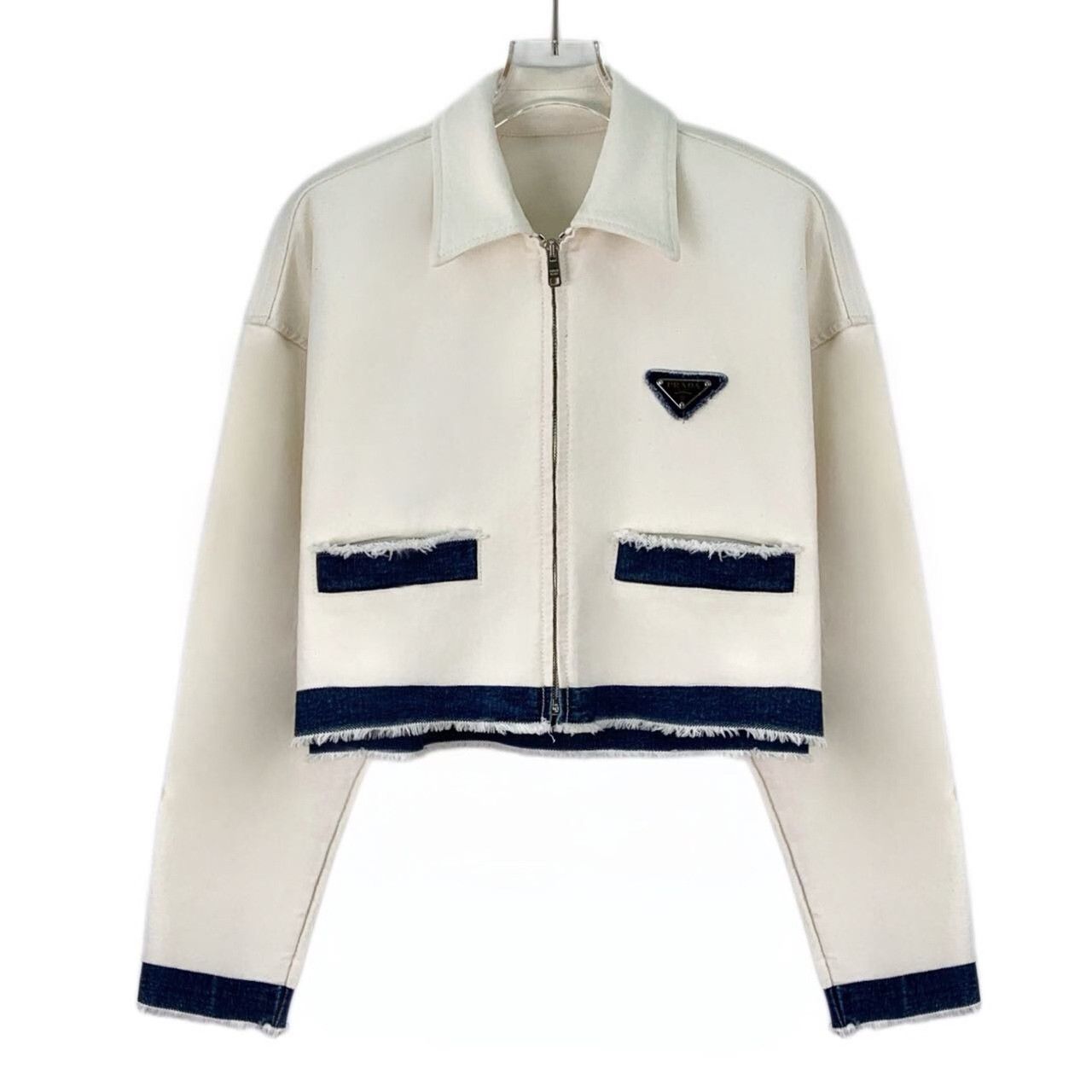 Prada Prada Frayed Hem Denim Jacket 38 Size XS / US 0-2 / IT 36-38 - 2 Thumbnail
