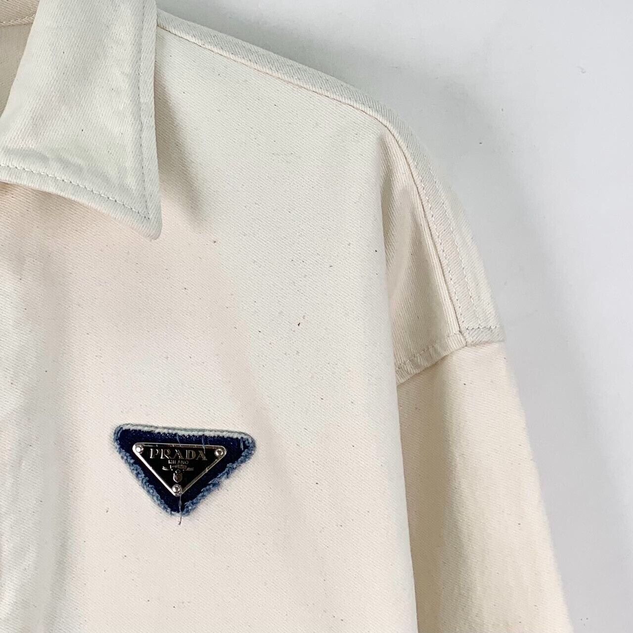 Prada Prada Frayed Hem Denim Jacket 38 Size XS / US 0-2 / IT 36-38 - 4 Thumbnail