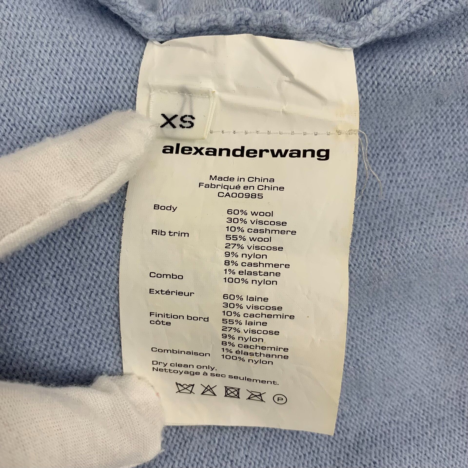 Alexander Wang Alexander Wang Mesh Trim Wool Cashmere Sweater XS Size XS / US 0-2 / IT 36-38 - 7 Thumbnail