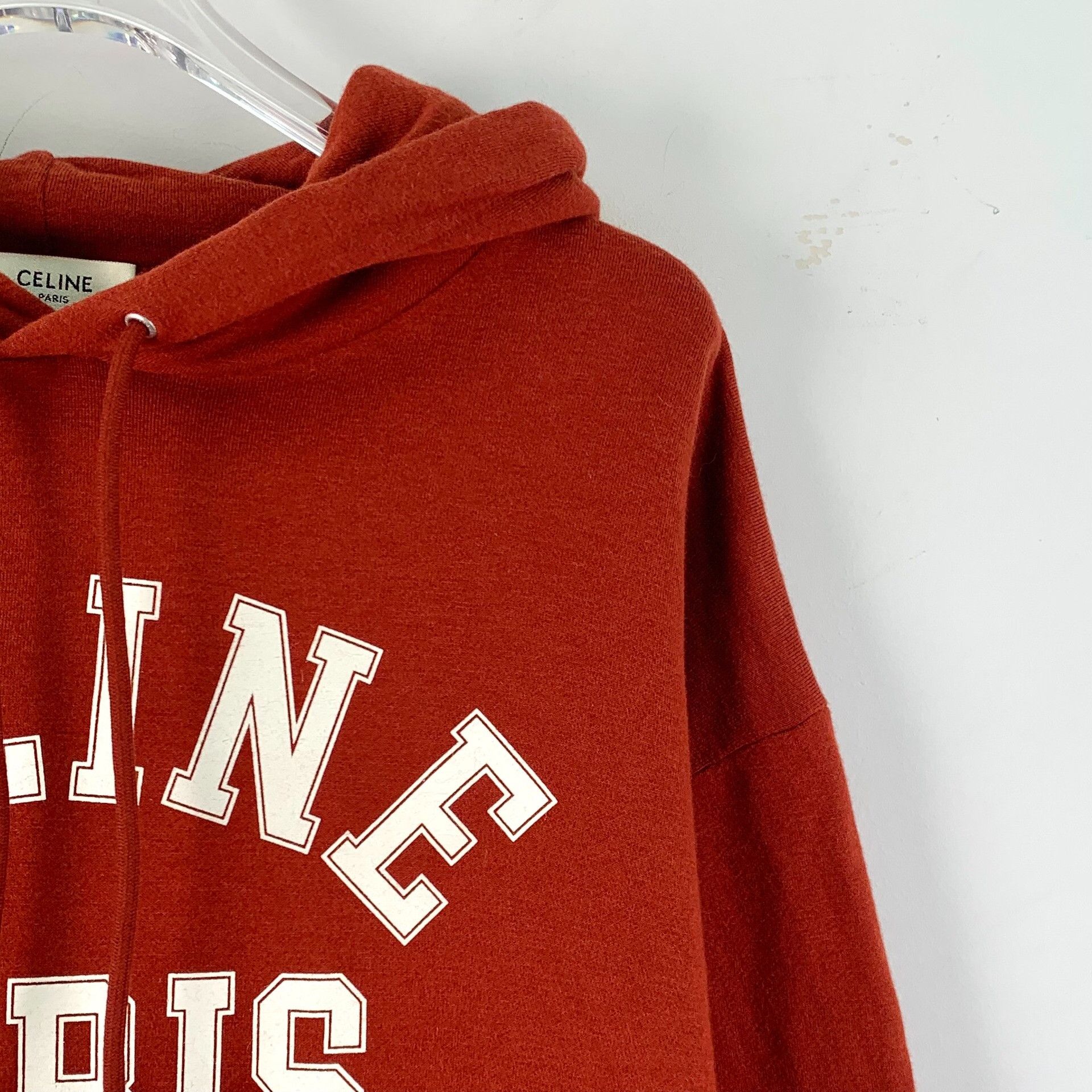 Celine Celine Paris Logo Print Cashmere Hoodie S Size US S / EU 44-46 / 1 - 4 Thumbnail