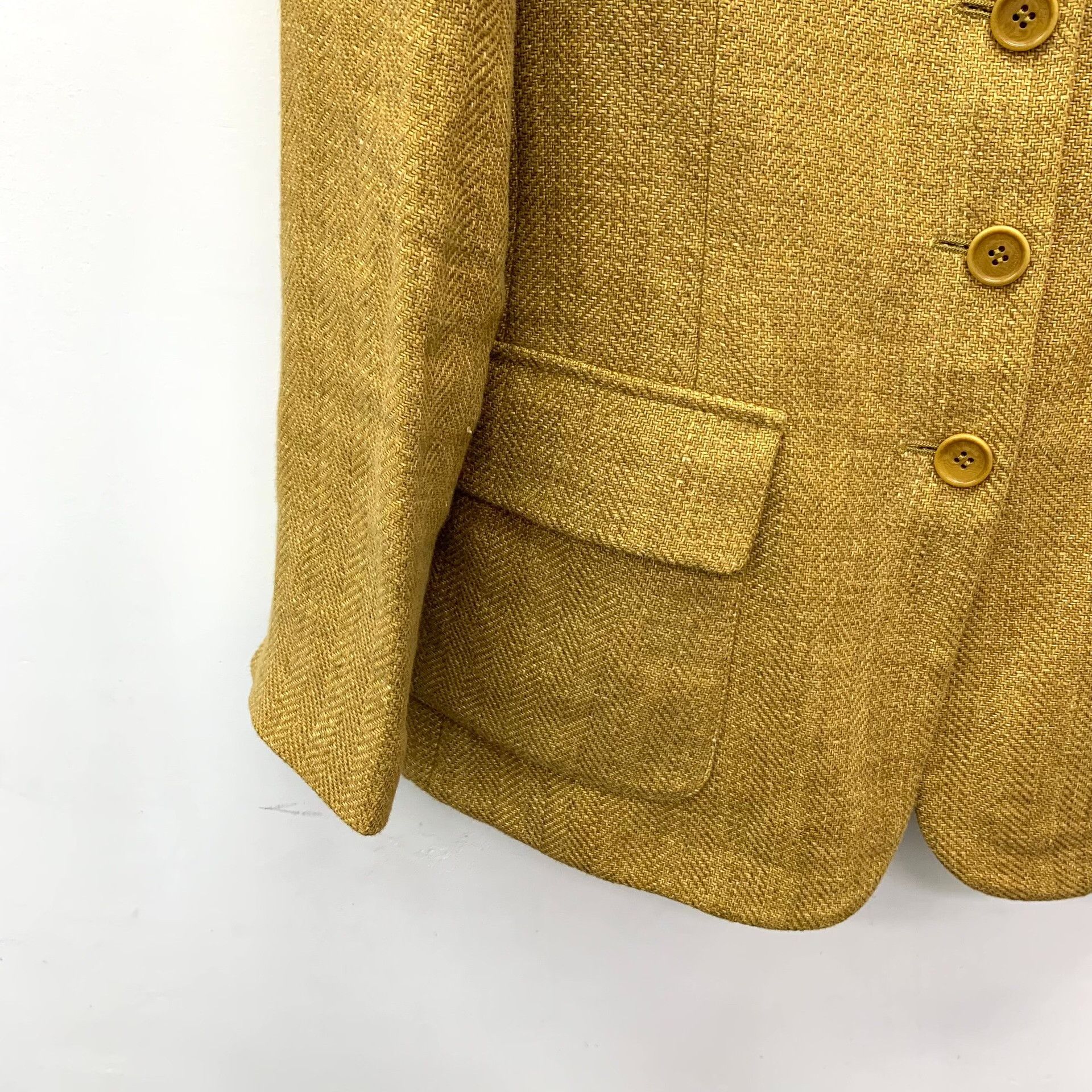 Loro Piana Loro Piana Yellow Linen Single Breasted Blazer 40 Size S / US 4 / IT 40 - 5 Thumbnail