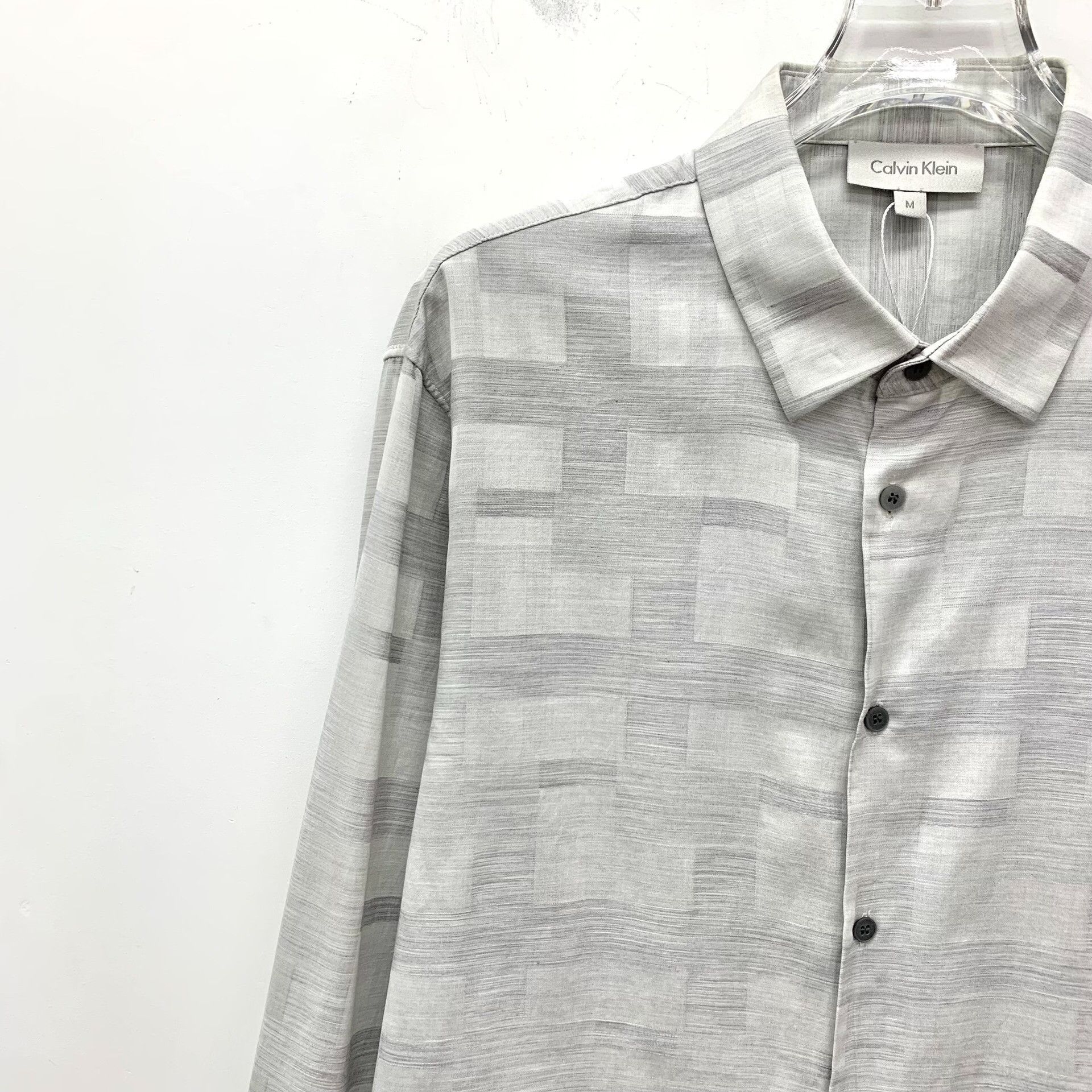 Calvin Klein Calvin Klein Gray Checkered Long Sleeve Shirt M Size US M / EU 48-50 / 2 - 4 Thumbnail
