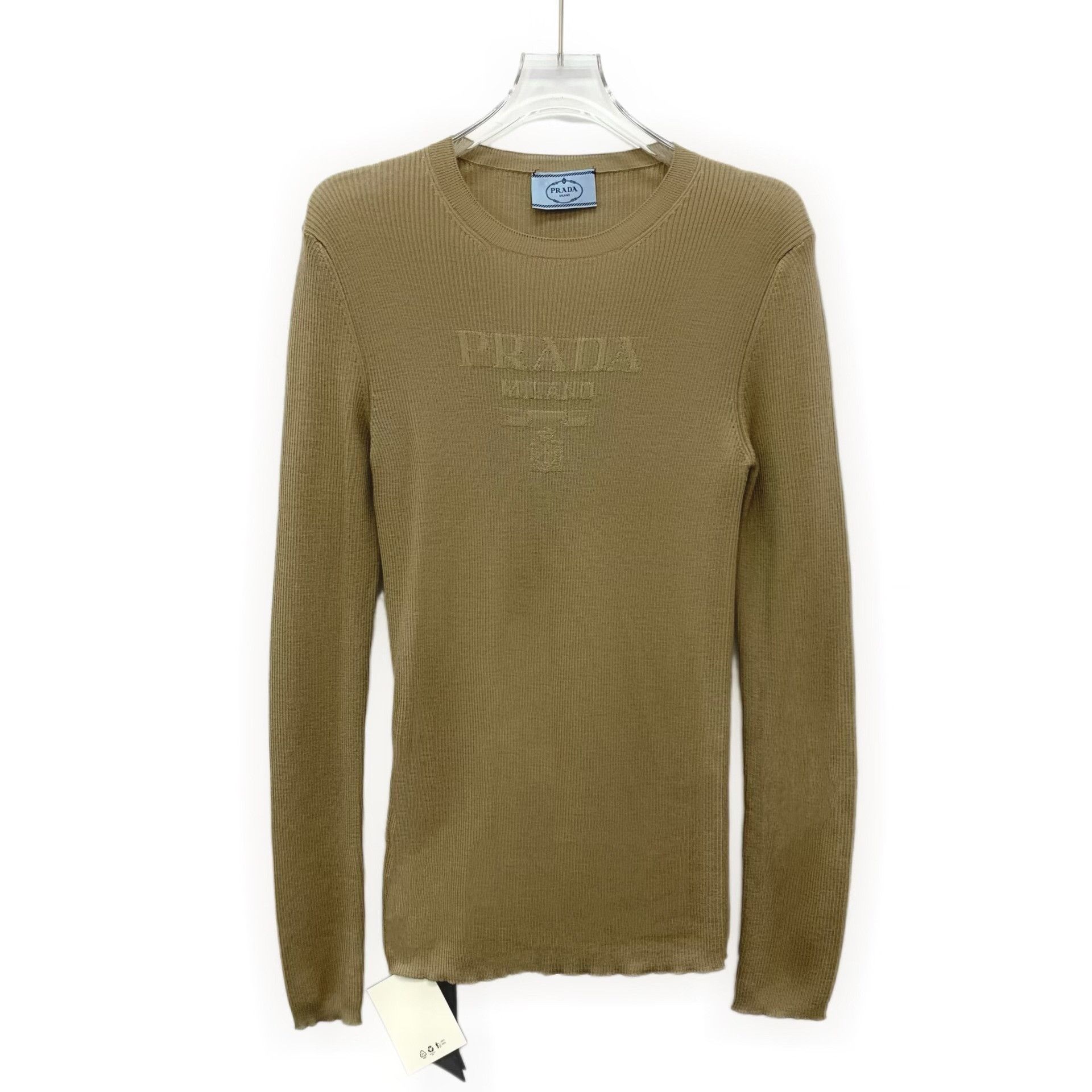Prada Prada Logo Silk Wool Ribbed Sweater IT 40 Size S / US 4 / IT 40 - 2 Thumbnail