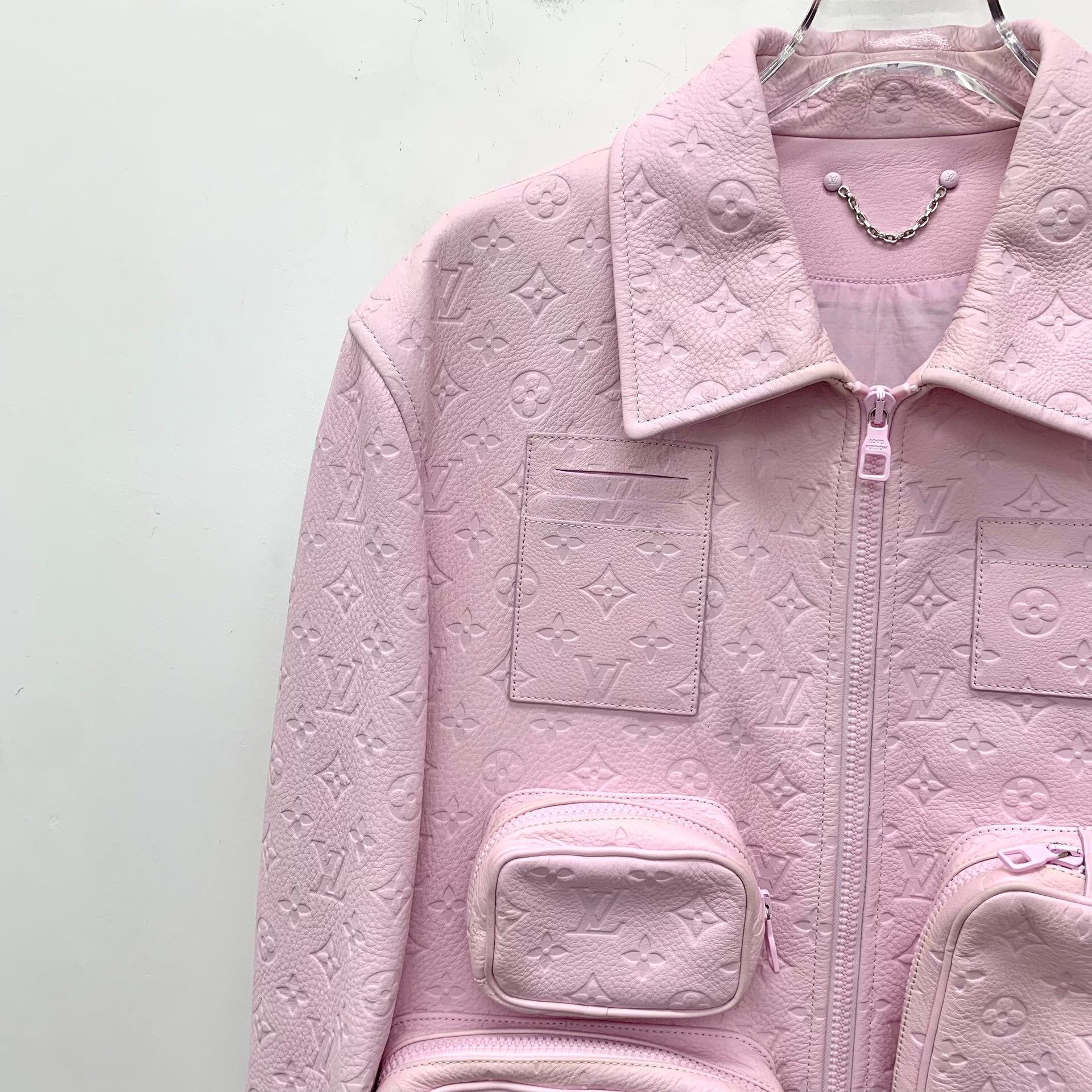 Louis Vuitton Louis Vuitton Monogram Embossed Leather Jacket 46 Size US S / EU 44-46 / 1 - 4 Thumbnail