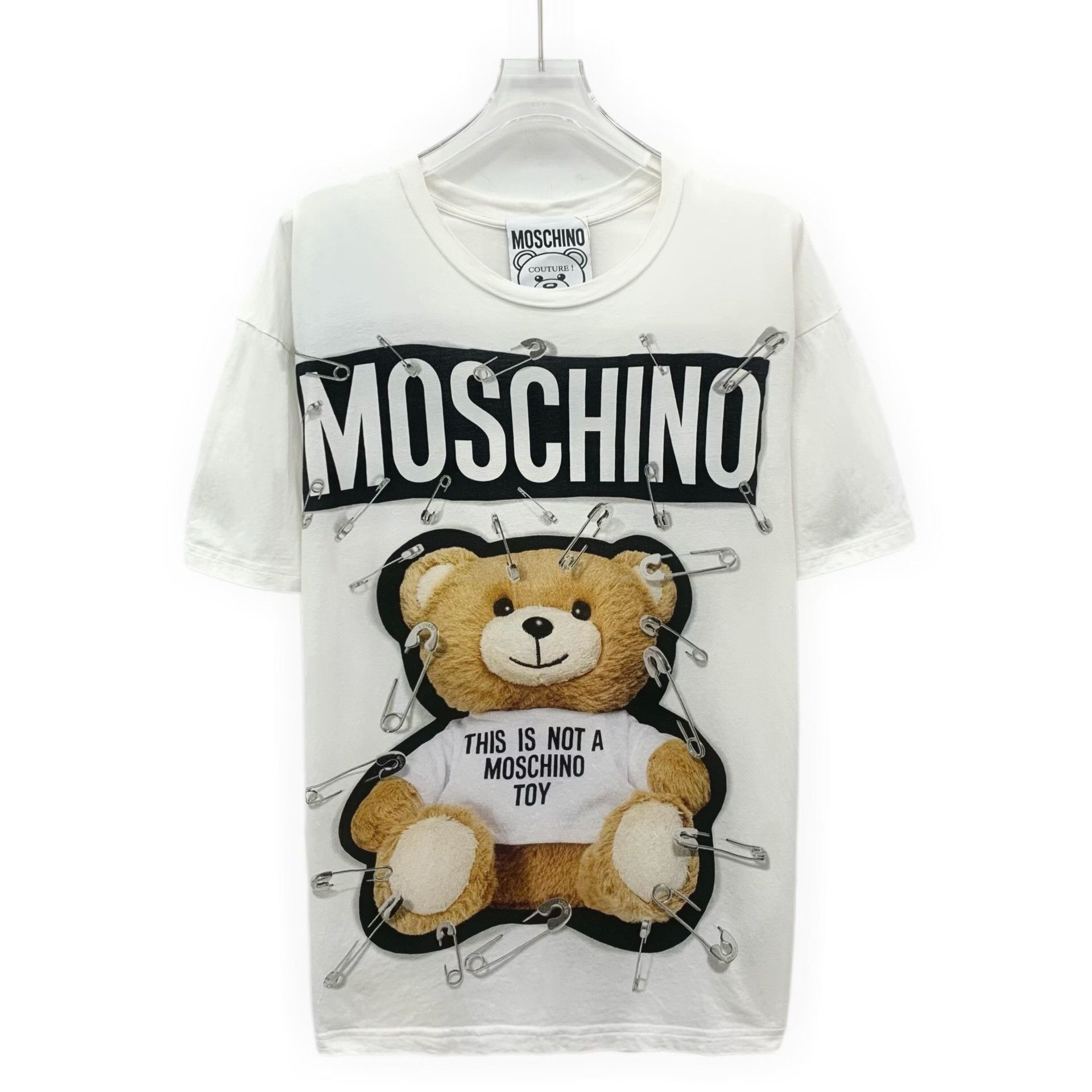 Moschino Moschino Teddy Bear Safety Pin T-Shirt XS Size XS / US 0-2 / IT 36-38 - 2 Thumbnail