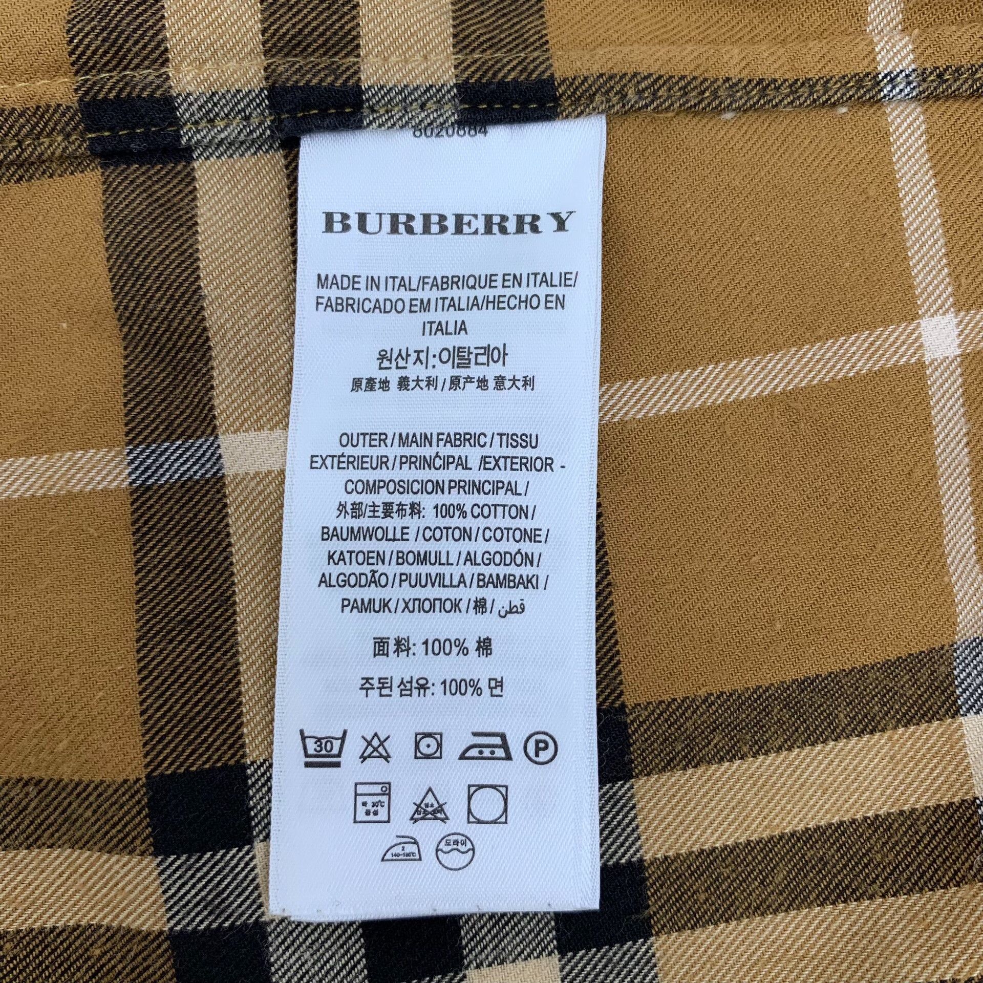 Burberry Burberry Classic Check Cotton Shirt Size S Size US S / EU 44-46 / 1 - 7 Thumbnail