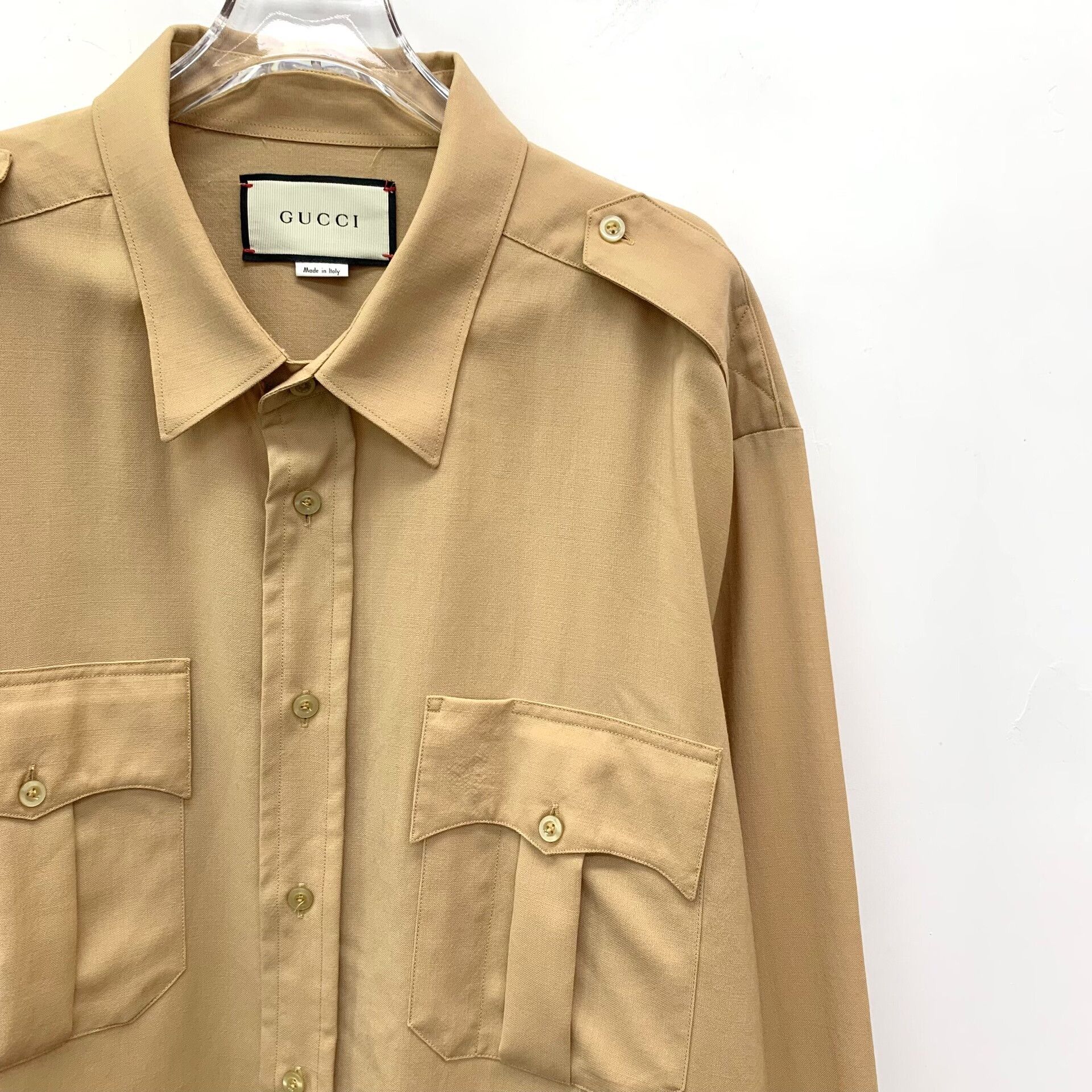 Gucci Gucci Wool Epaulette Long Sleeve Shirt Size 44 Size US S / EU 44-46 / 1 - 4 Thumbnail
