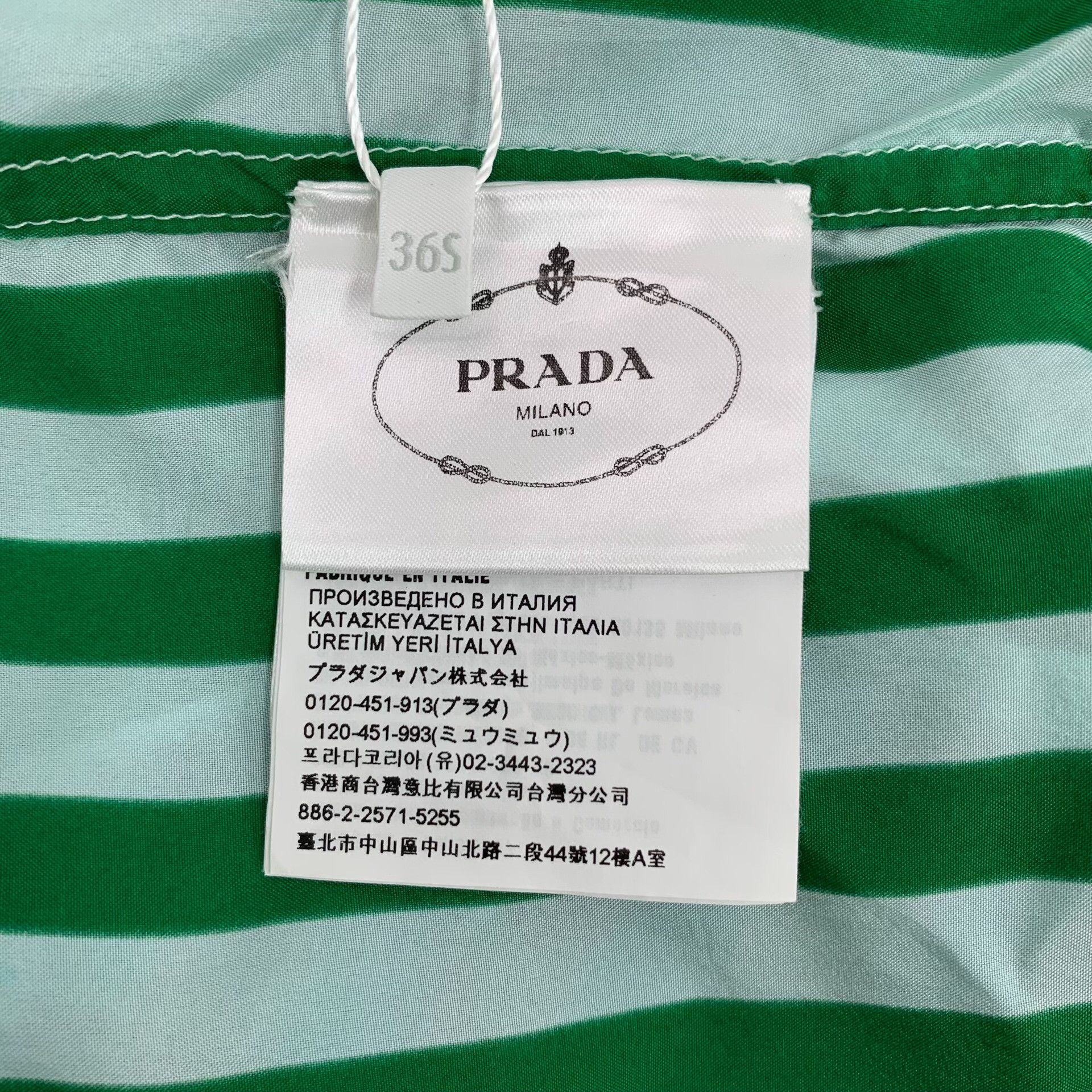 Prada Prada Striped Silk Shirt Dress IT 36 Size XS / US 0-2 / IT 36-38 - 9 Thumbnail