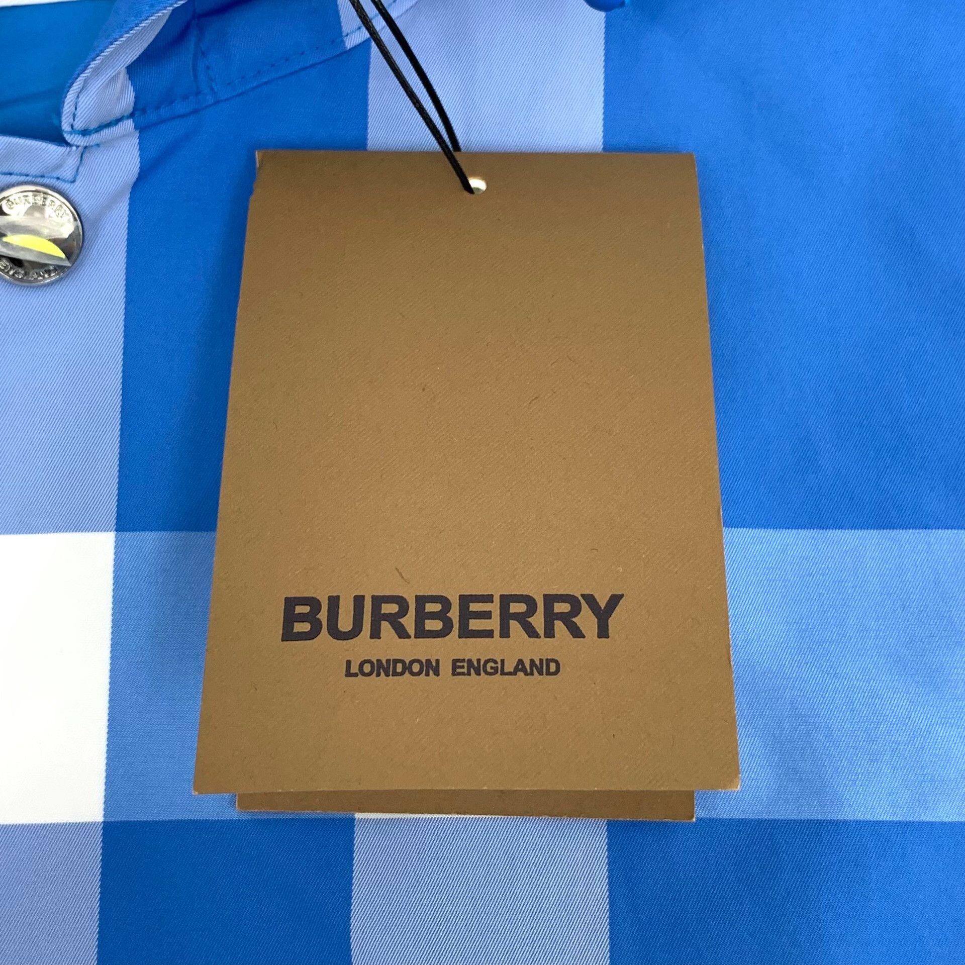 Burberry Burberry Blue Check Hooded Jacket Size M Size US M / EU 48-50 / 2 - 7 Thumbnail