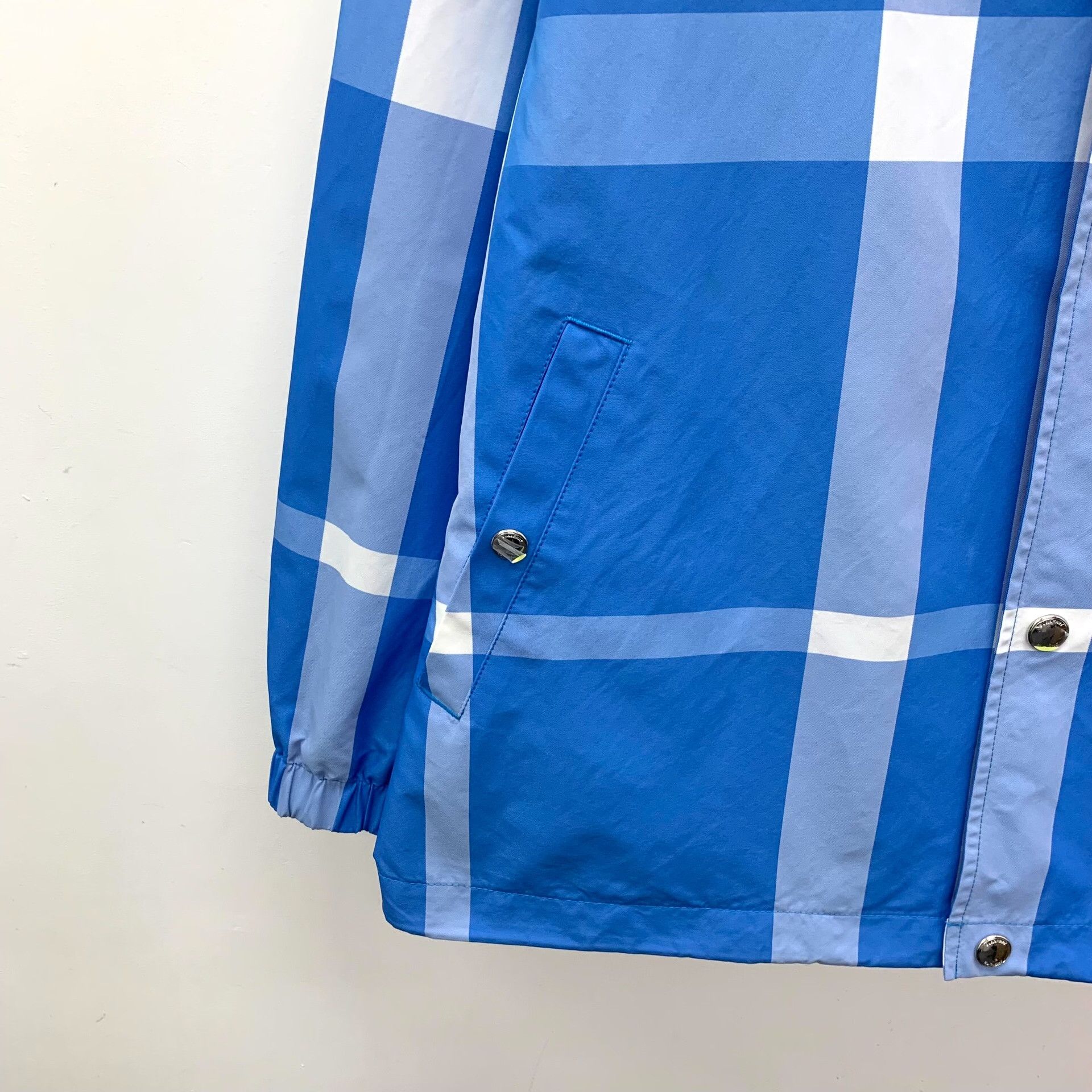 Burberry Burberry Blue Check Hooded Jacket Size M Size US M / EU 48-50 / 2 - 5 Thumbnail