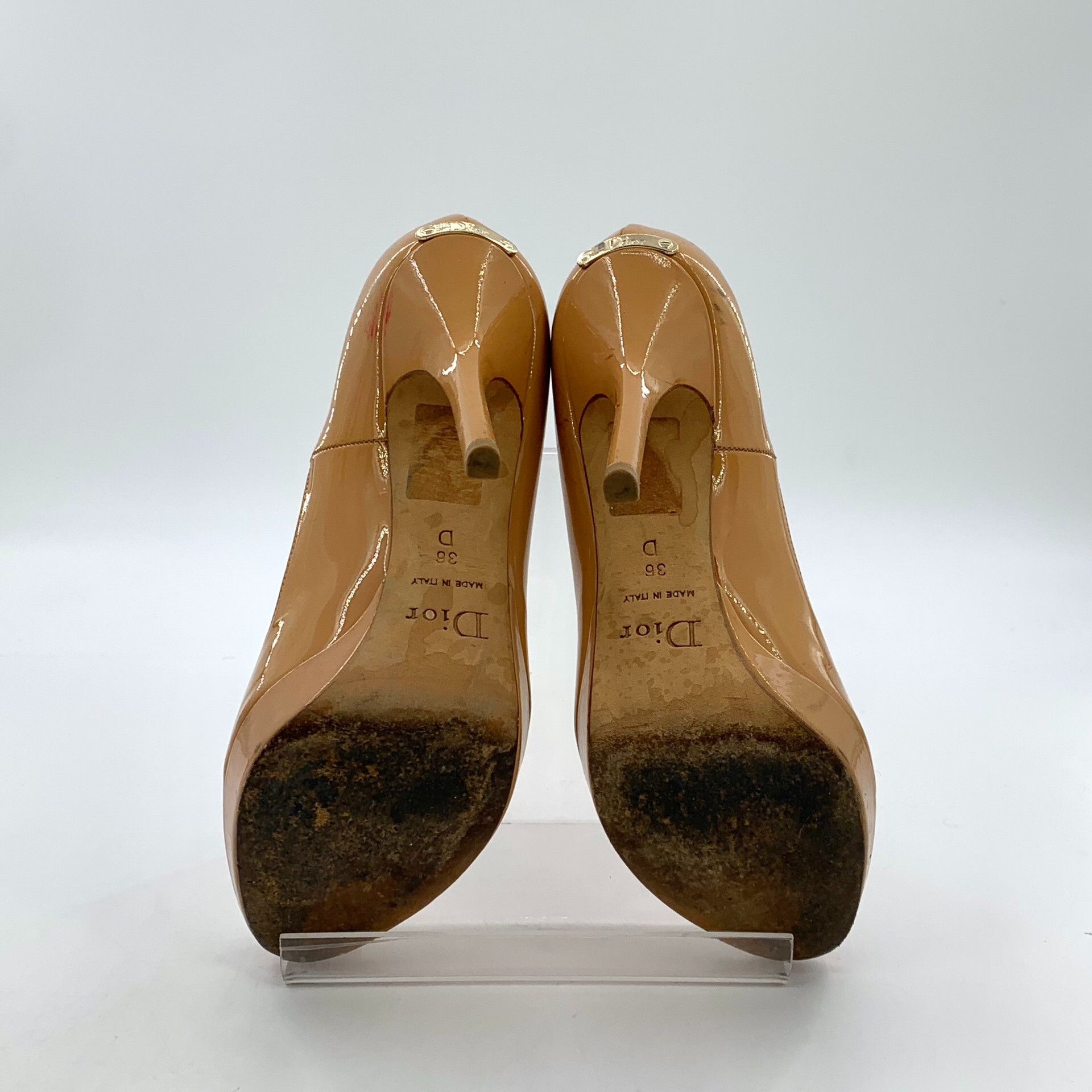 Dior Dior Patent Leather Peep Toe Heels EU 36 Size US 6 / IT 36 - 6 Thumbnail