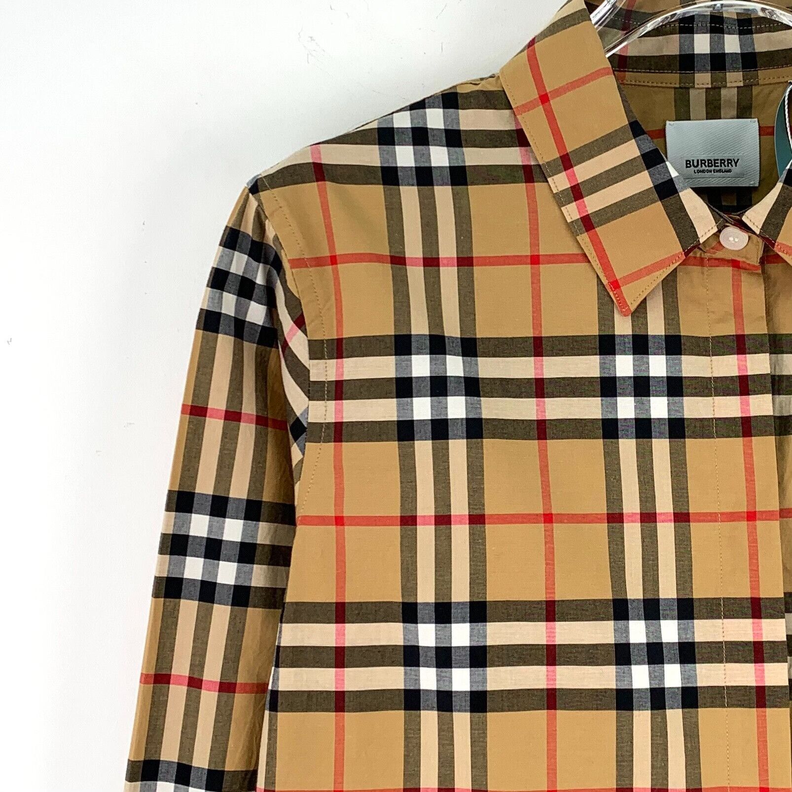 Burberry Burberry Check Cotton Button Up Shirt IT 40 Size S / US 4 / IT 40 - 4 Thumbnail