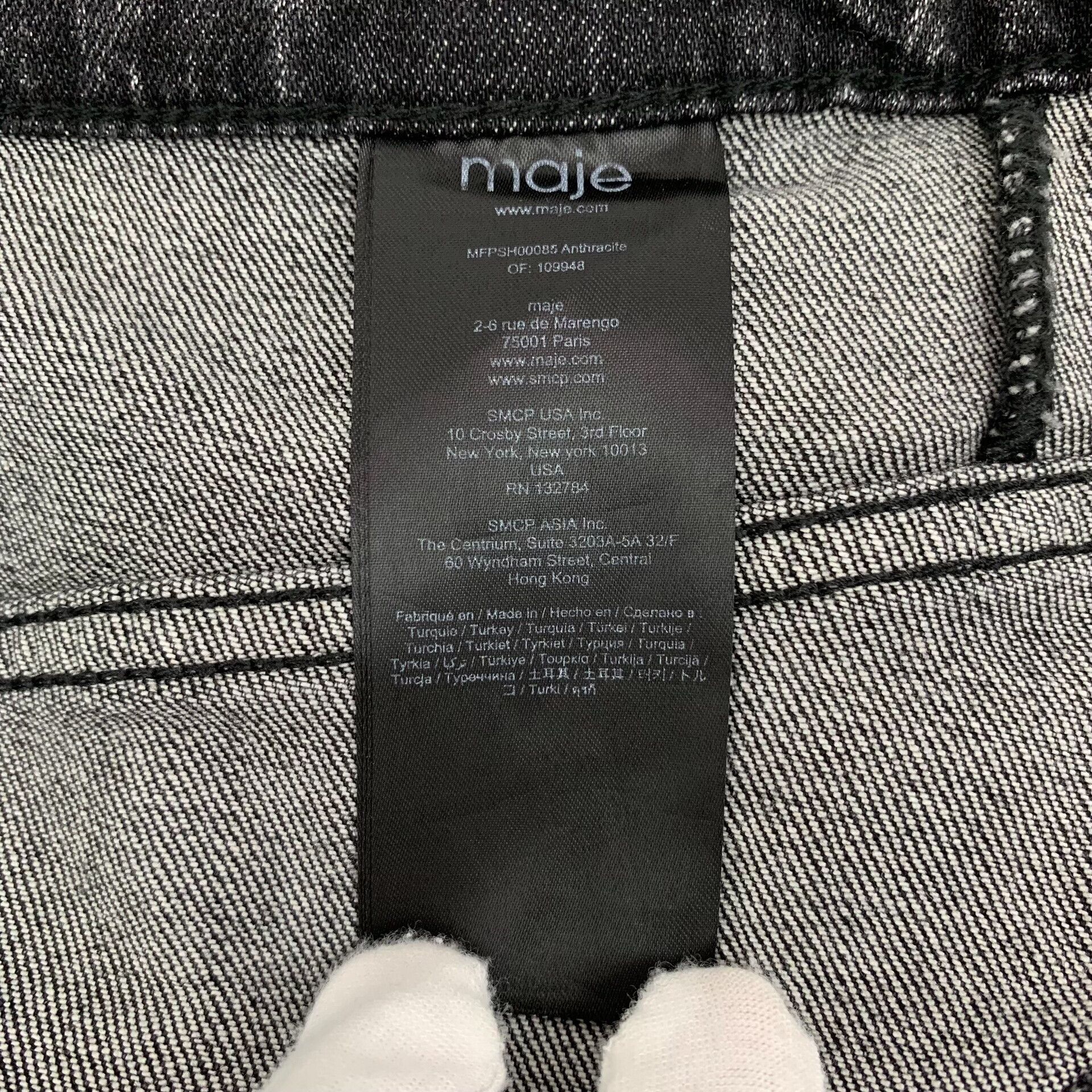 Maje Maje Washed Gray Denim Tie Belt Shorts Size 36 Size 26" / US 2 / IT 38 - 7 Thumbnail