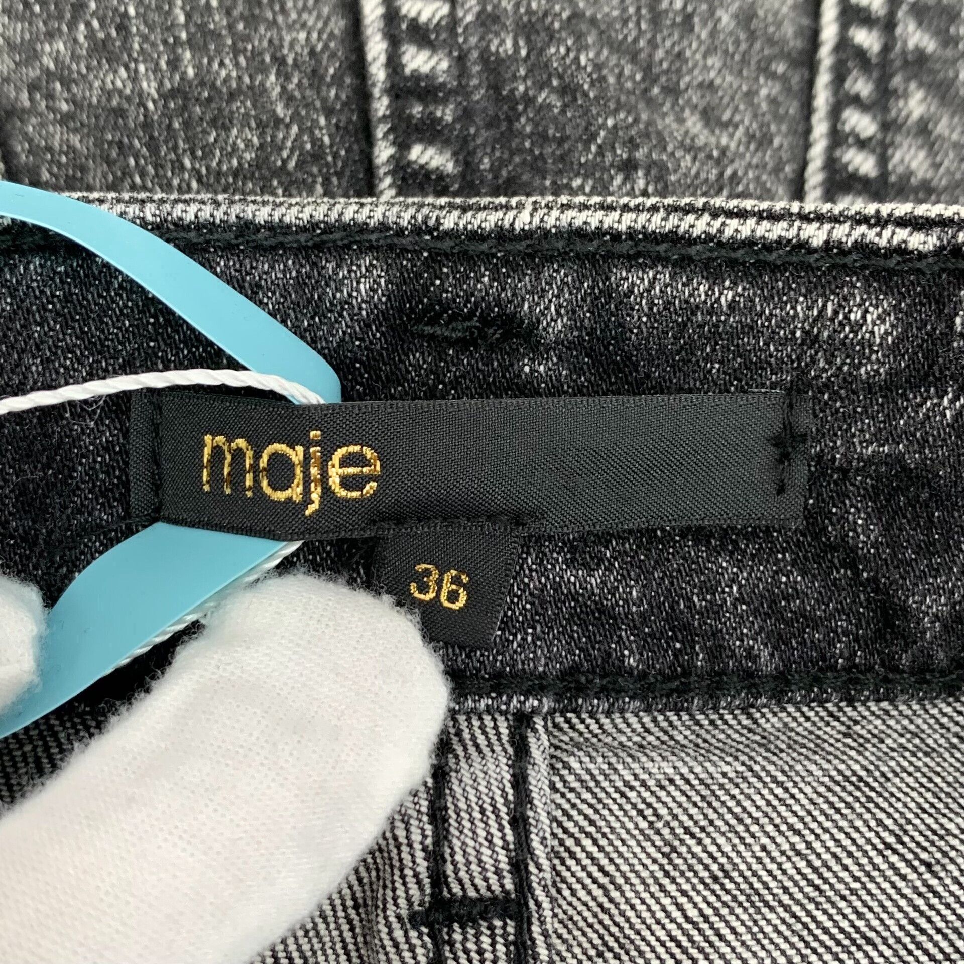Maje Maje Washed Gray Denim Tie Belt Shorts Size 36 Size 26" / US 2 / IT 38 - 6 Thumbnail