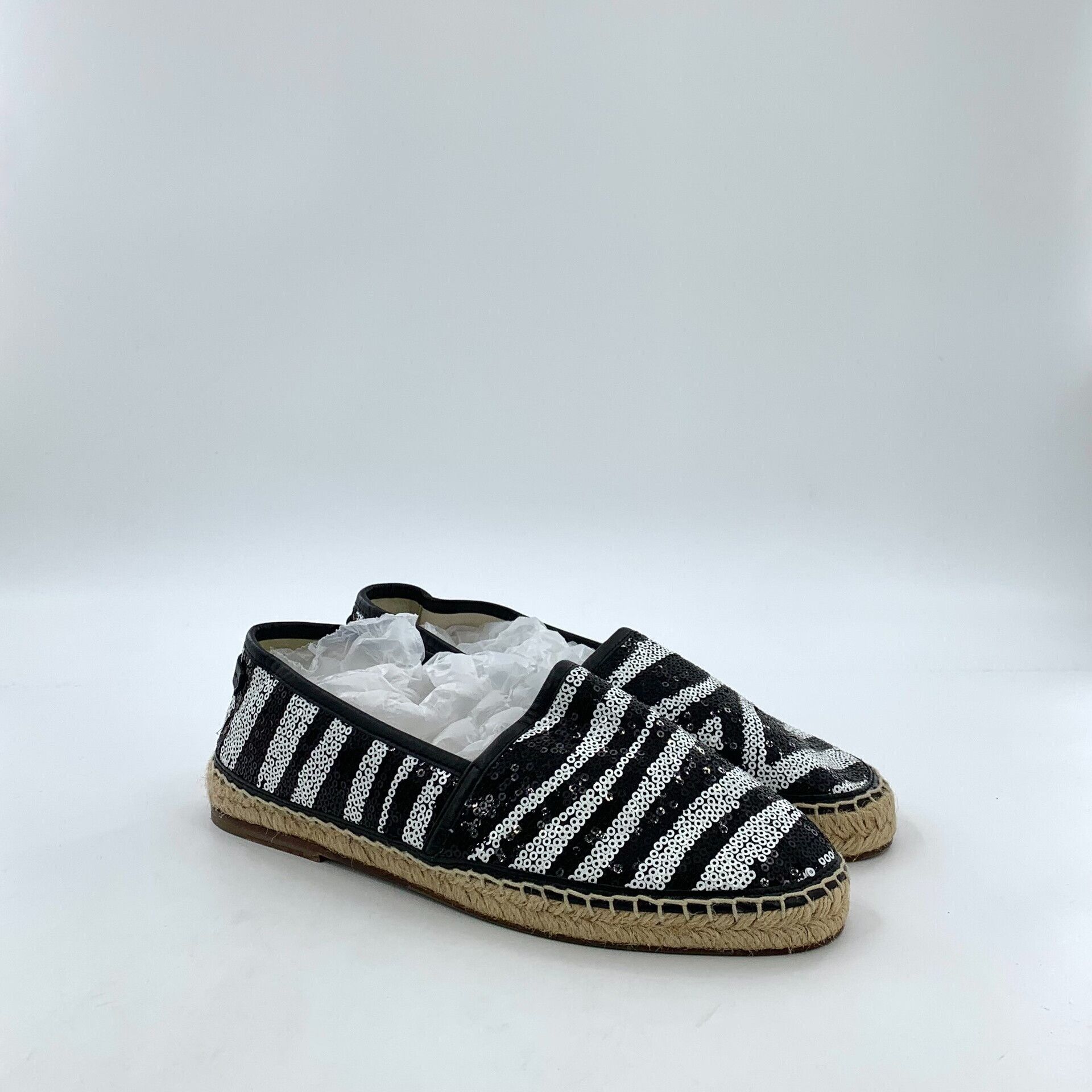 Dolce & Gabbana Dolce & Gabbana Sequin Striped Espadrilles Size 39 Size US 6 / EU 39 - 3 Thumbnail