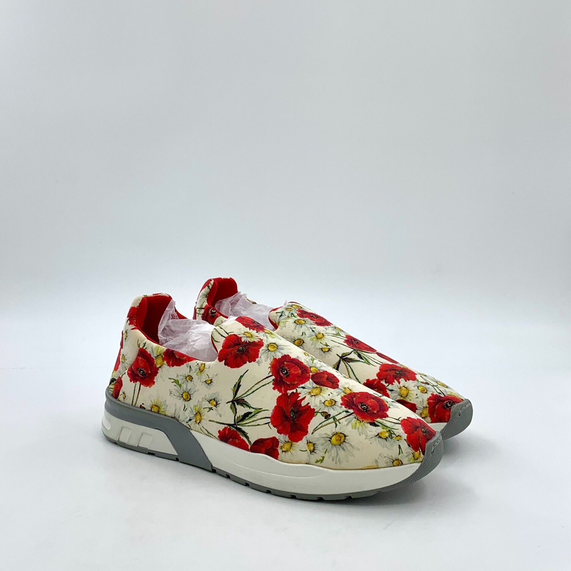 Dolce & Gabbana Dolce & Gabbana Floral Print Slip On Sneakers 38 Size US 8 / IT 38 - 3 Thumbnail
