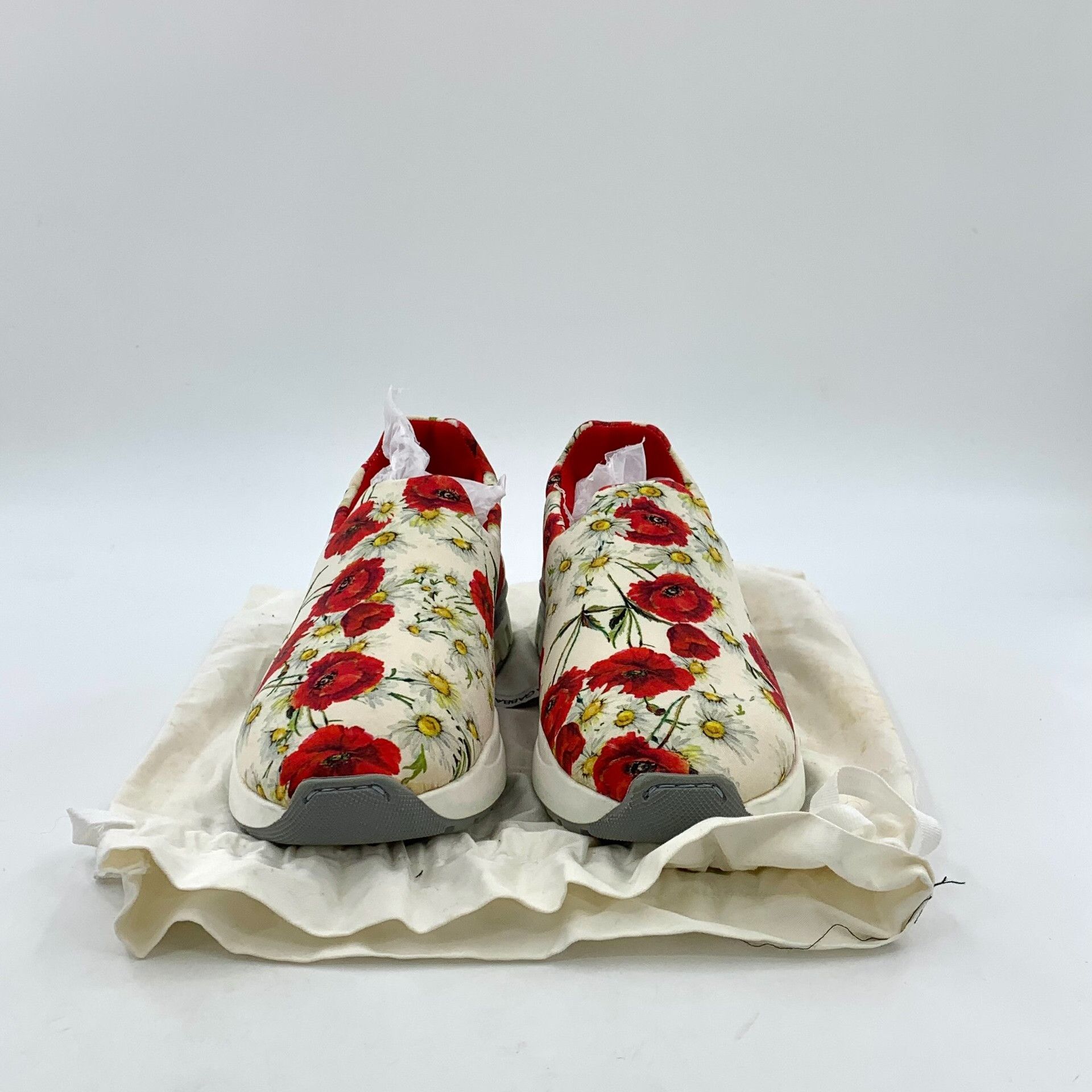 Dolce & Gabbana Dolce & Gabbana Floral Print Slip On Sneakers 38 Size US 8 / IT 38 - 9 Thumbnail