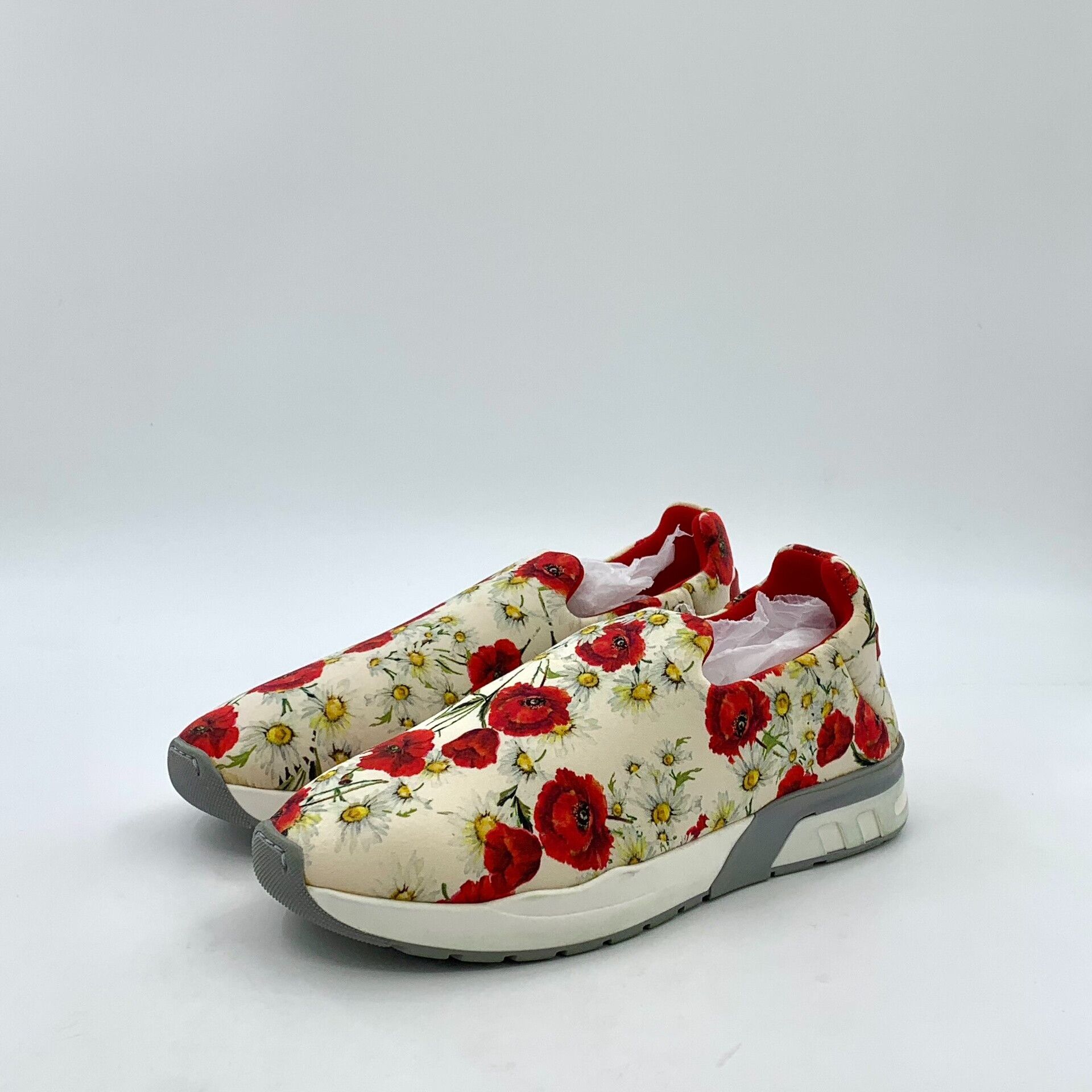 Dolce & Gabbana Dolce & Gabbana Floral Print Slip On Sneakers 38 Size US 8 / IT 38 - 2 Thumbnail