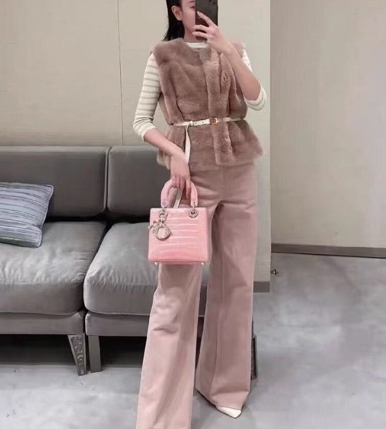 Dior Dior Pink Cotton Wide Leg Pants Size 34 Size 25" / US 0 / IT 36 - 8 Thumbnail