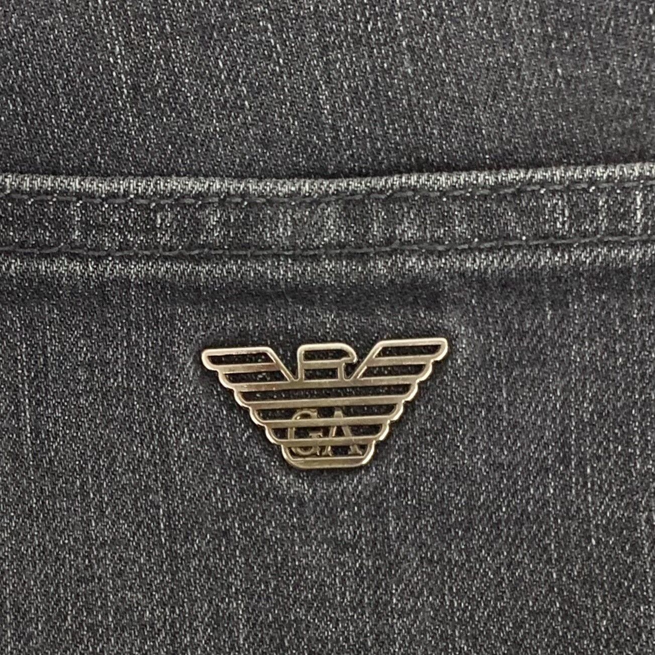 Emporio Armani Emporio Armani Gray Logo Denim Jeans 29 Size US 29 - 7 Thumbnail