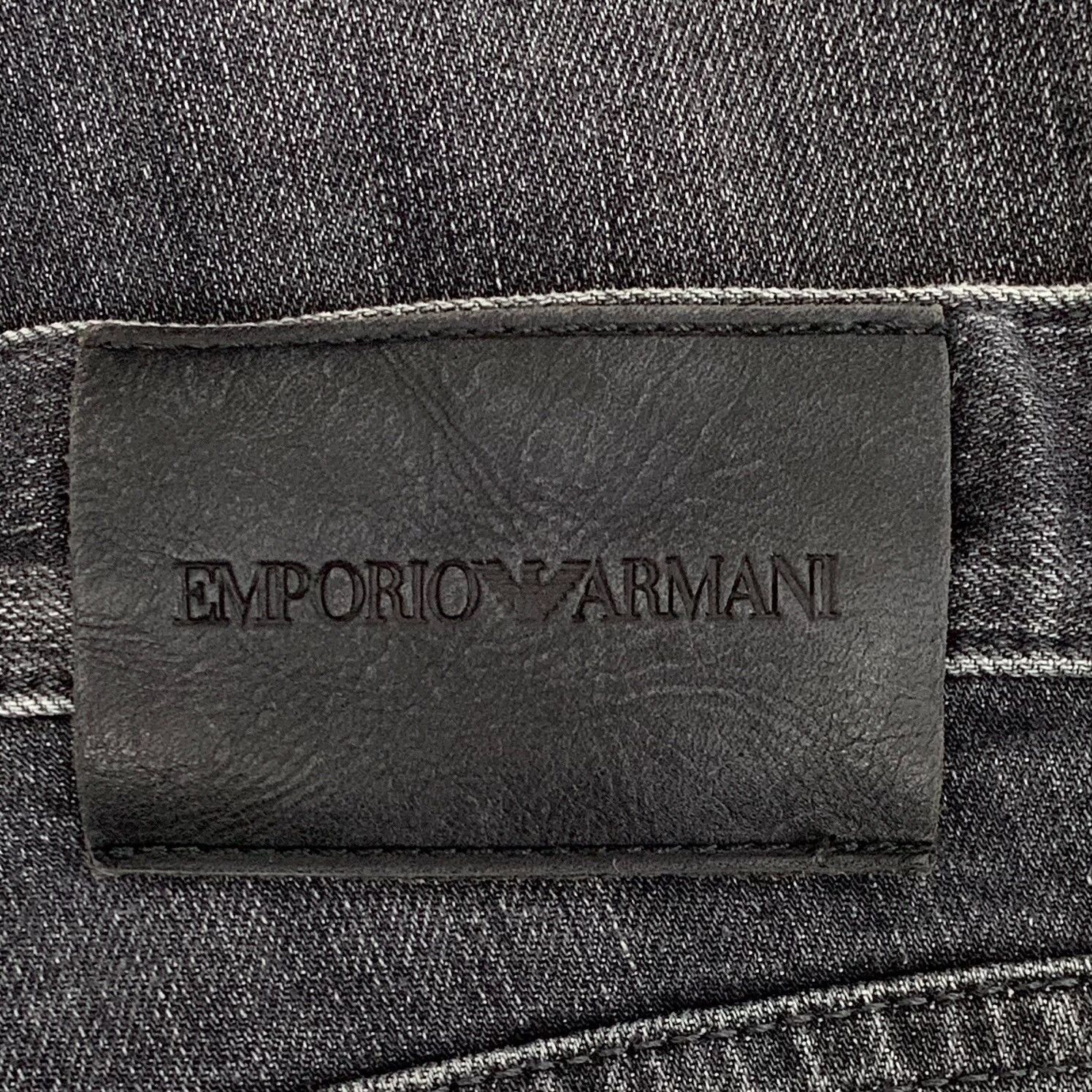 Emporio Armani Emporio Armani Gray Logo Denim Jeans 29 Size US 29 - 8 Thumbnail