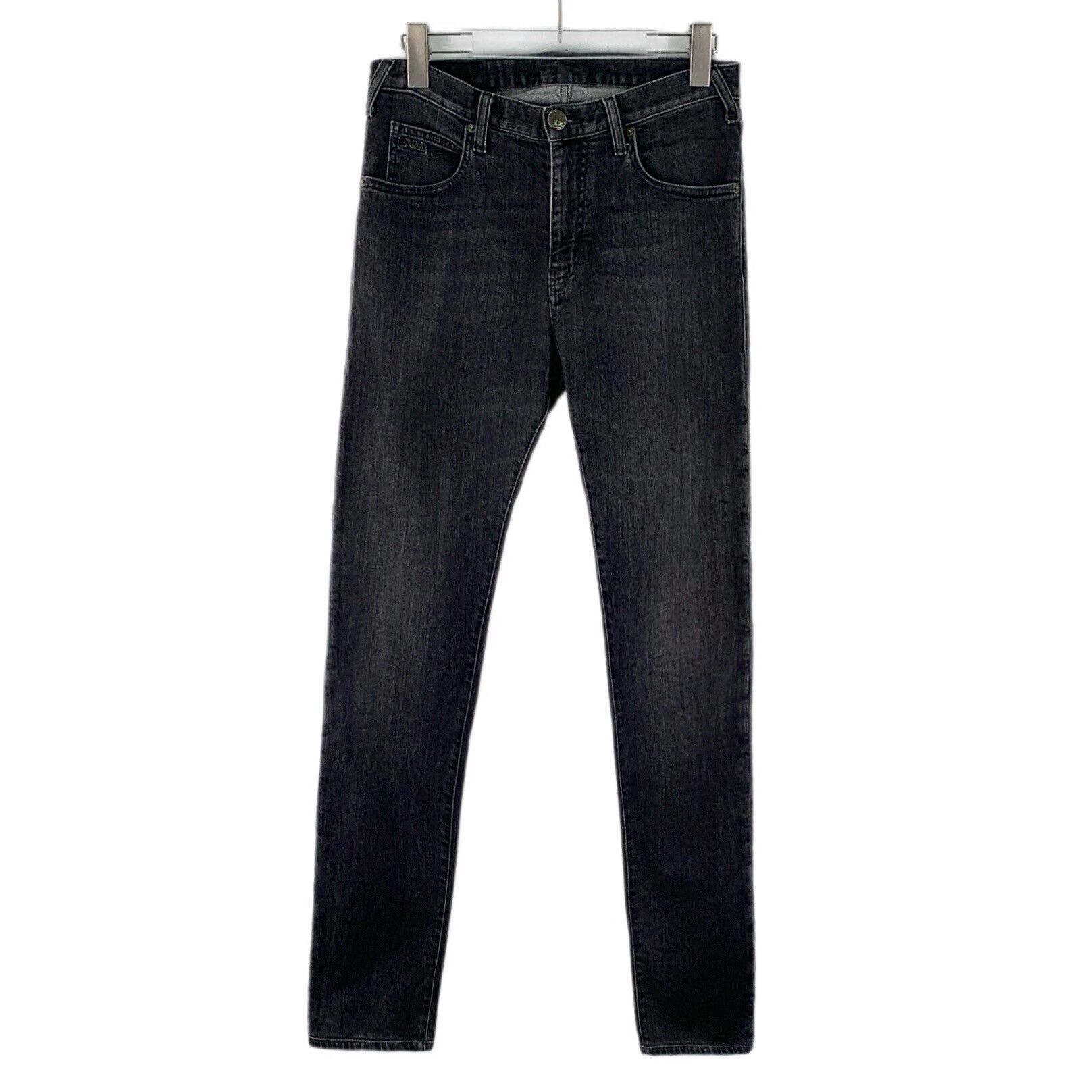 Emporio Armani Emporio Armani Gray Logo Denim Jeans 29 Size US 29 - 2 Thumbnail