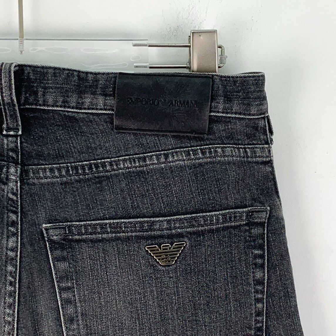 Emporio Armani Emporio Armani Gray Logo Denim Jeans 29 Size US 29 - 6 Thumbnail