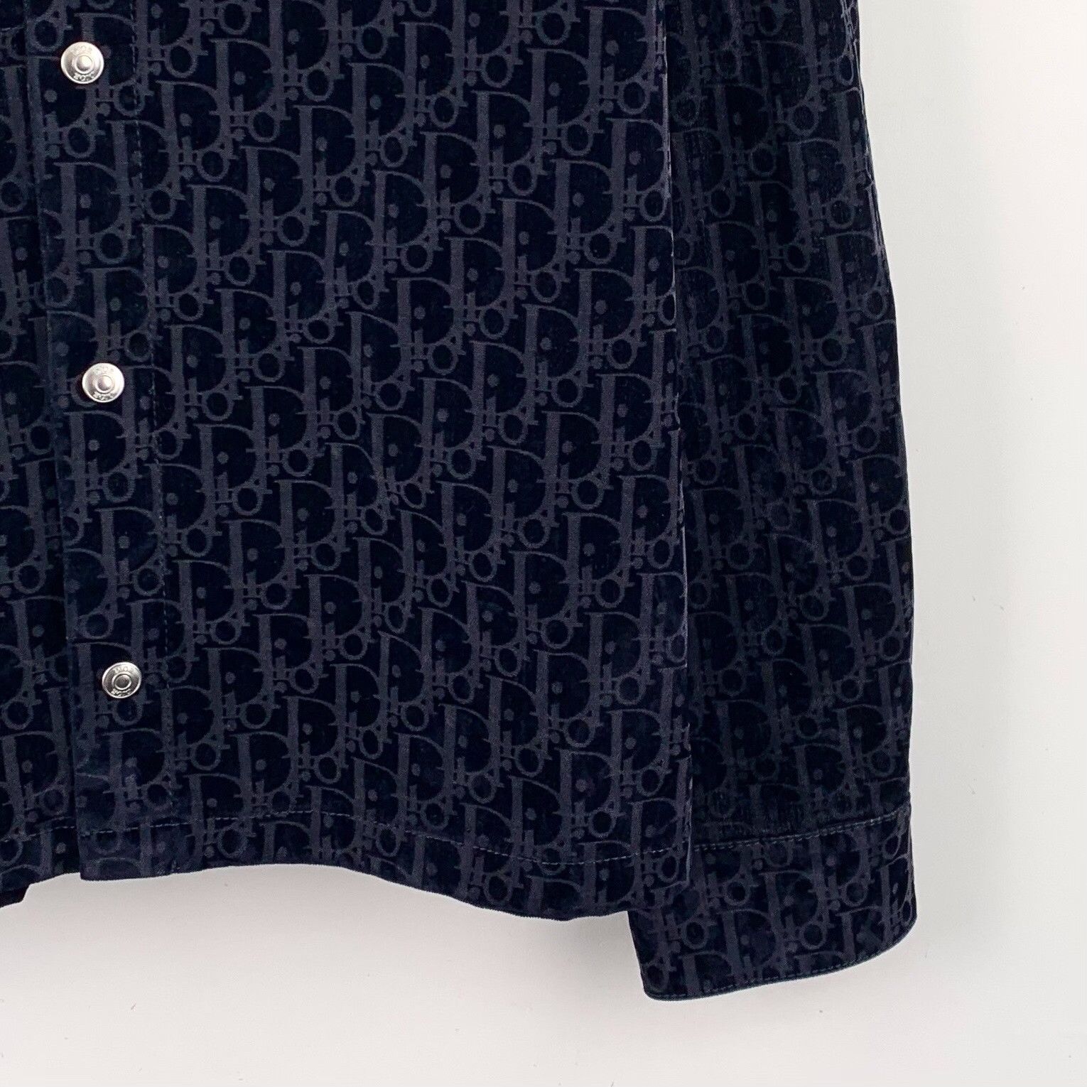 Dior Dior Oblique Flocked Monogram Long Sleeve Shirt 50 Size US M / EU 48-50 / 2 - 5 Thumbnail