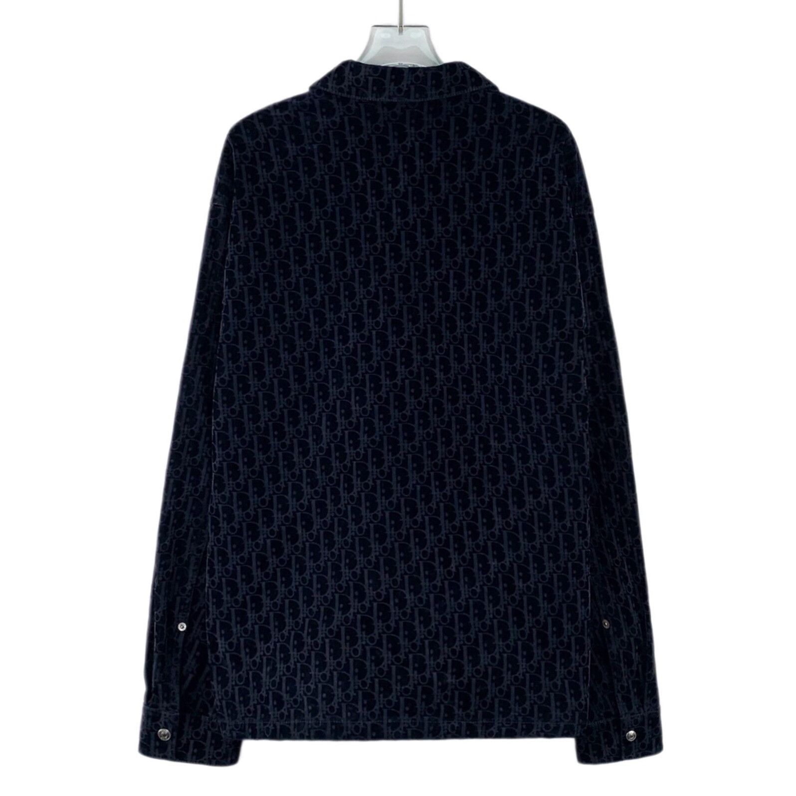 Dior Dior Oblique Flocked Monogram Long Sleeve Shirt 50 Size US M / EU 48-50 / 2 - 3 Thumbnail