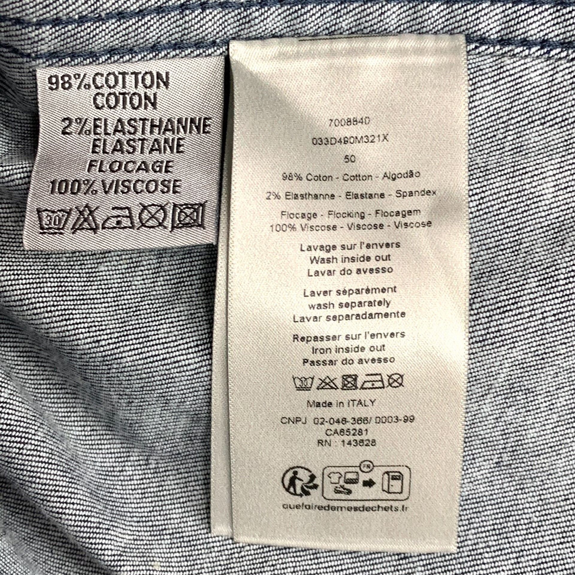 Dior Dior Oblique Flocked Monogram Long Sleeve Shirt 50 Size US M / EU 48-50 / 2 - 7 Thumbnail