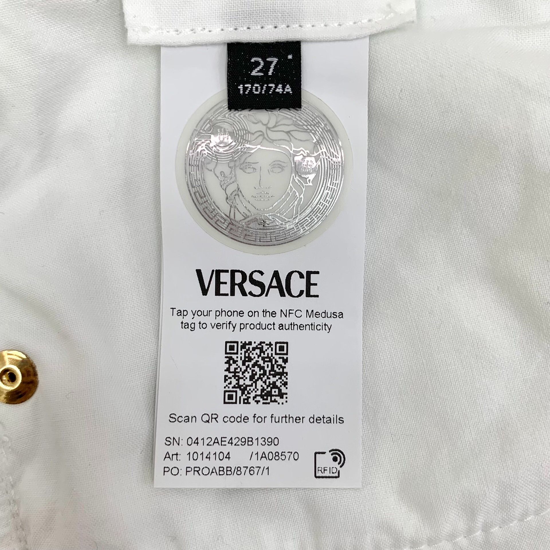 Versace Versace Leather Logo Patch Casual Pants 27 Size US 27 - 8 Thumbnail