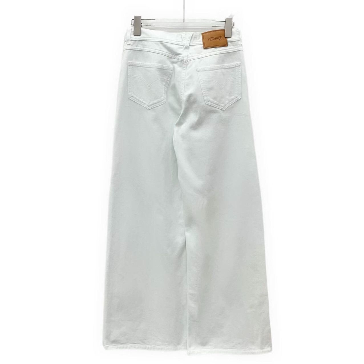 Versace Versace Leather Logo Patch Casual Pants 27 Size US 27 - 3 Thumbnail