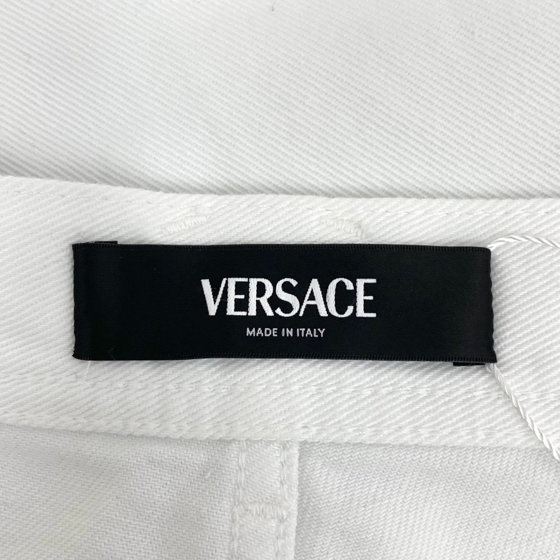 Versace Versace Leather Logo Patch Casual Pants 27 Size US 27 - 7 Thumbnail
