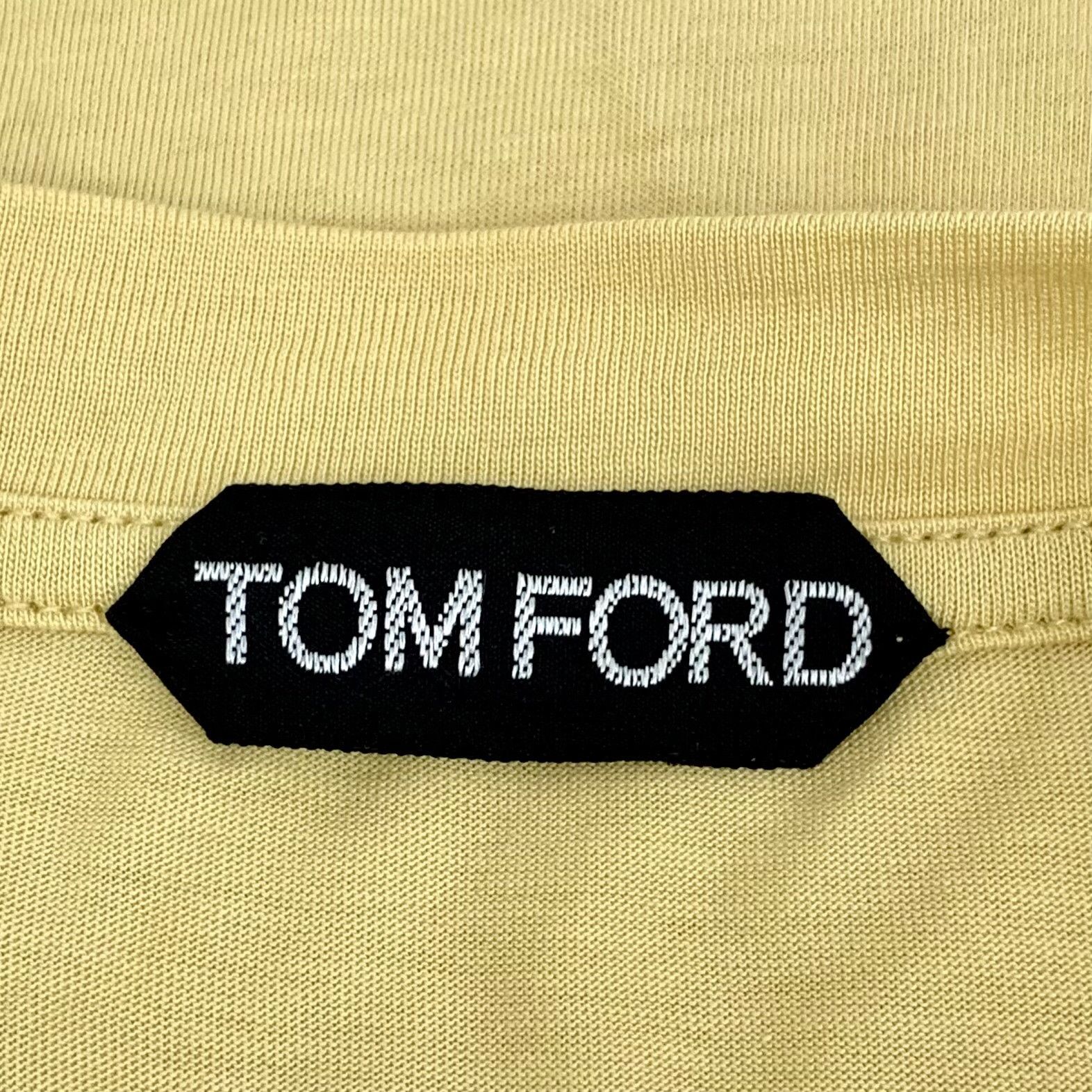Tom Ford Tom Ford Yellow Lyocell Blend T-Shirt Size 48 Size US M / EU 48-50 / 2 - 6 Thumbnail