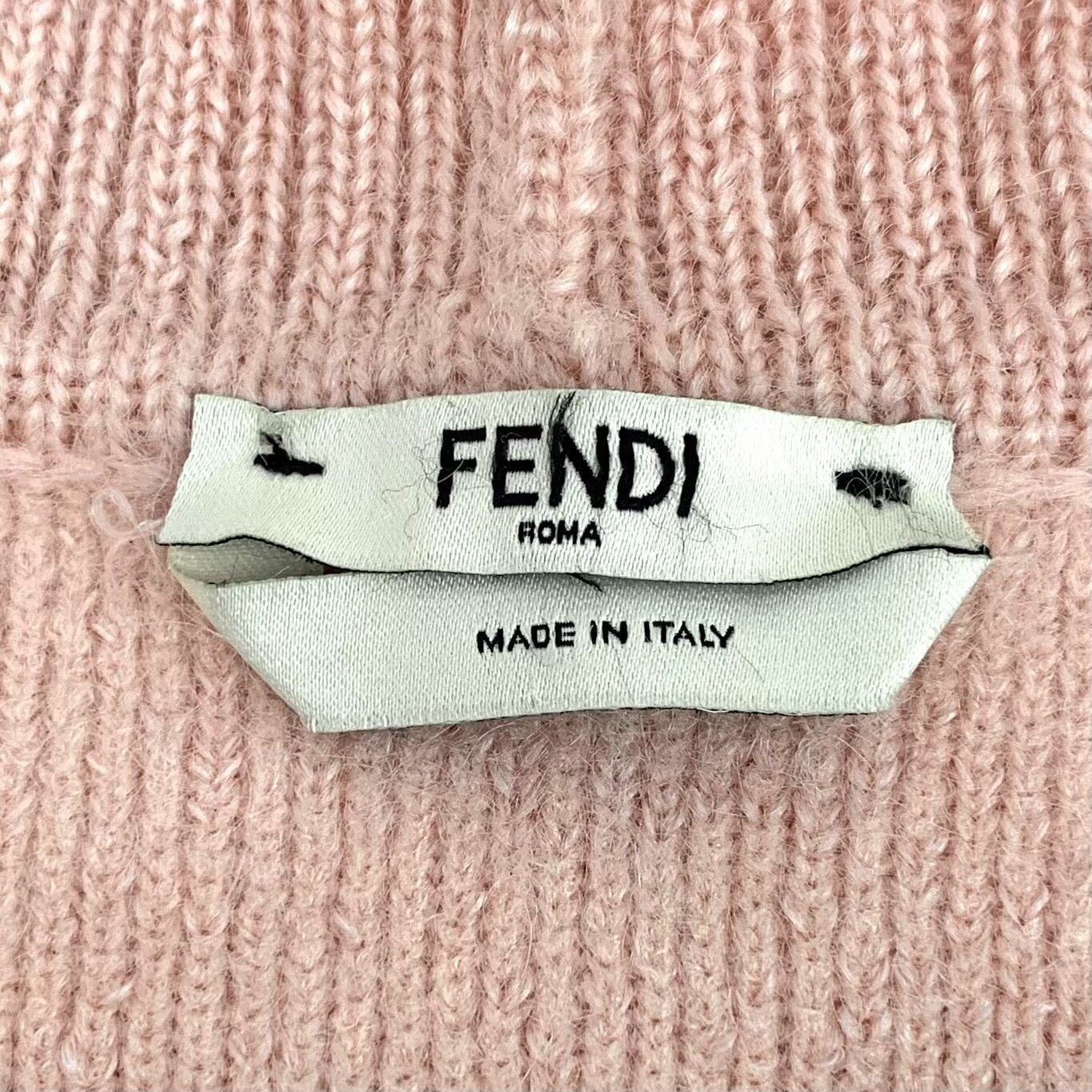 Fendi Fendi Pink Mohair F-Logo Cardigan IT 44 Size M / US 6-8 / IT 42-44 - 7 Thumbnail