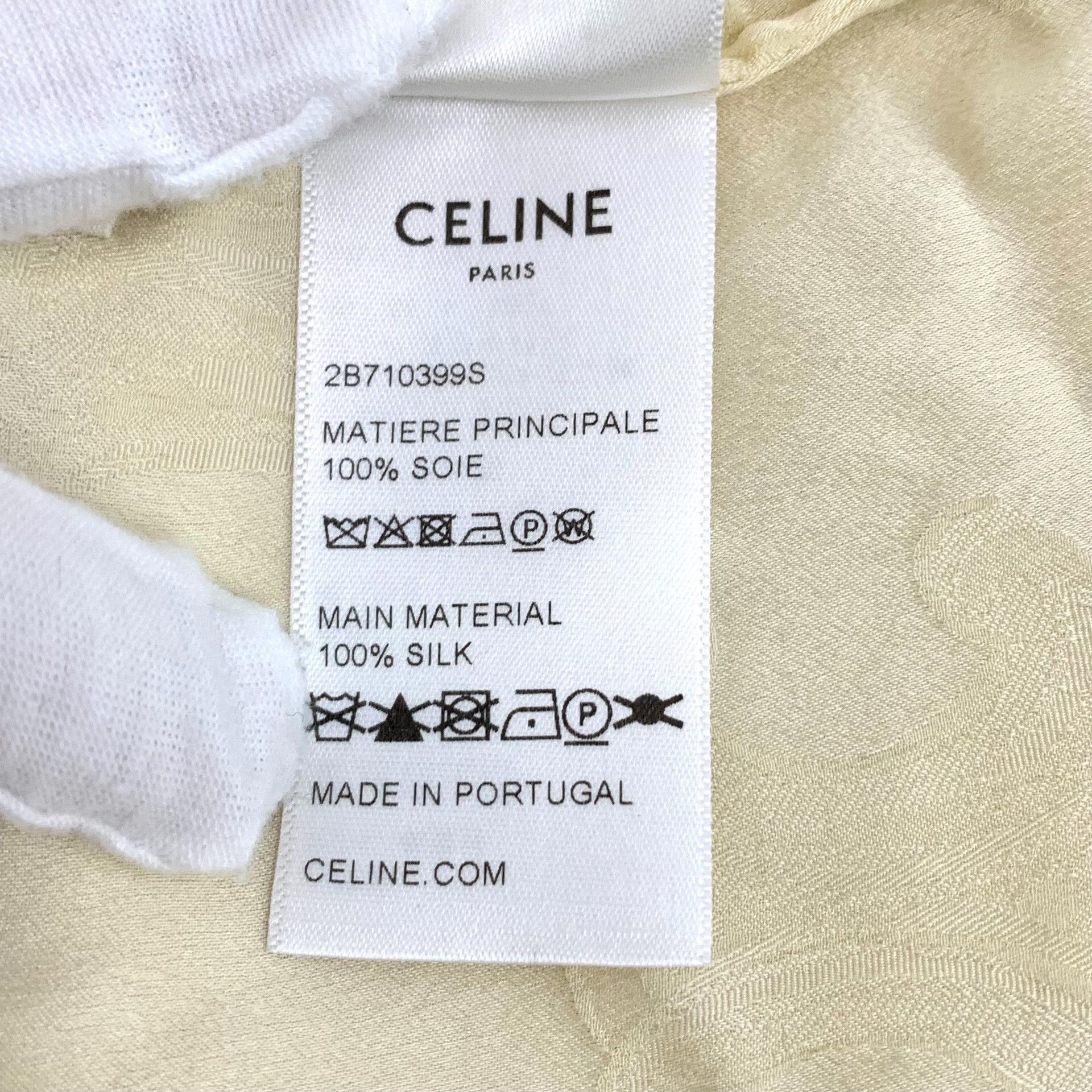 Celine Celine Triomphe Jacquard Silk Shirt 38 Size S / US 4 / IT 40 - 8 Thumbnail