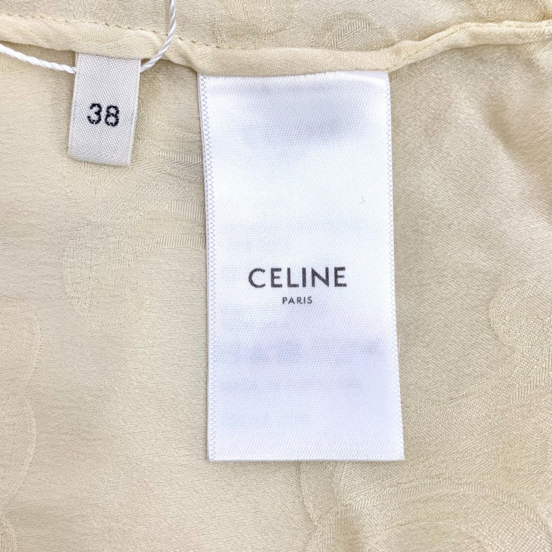 Celine Celine Triomphe Jacquard Silk Shirt 38 Size S / US 4 / IT 40 - 7 Thumbnail