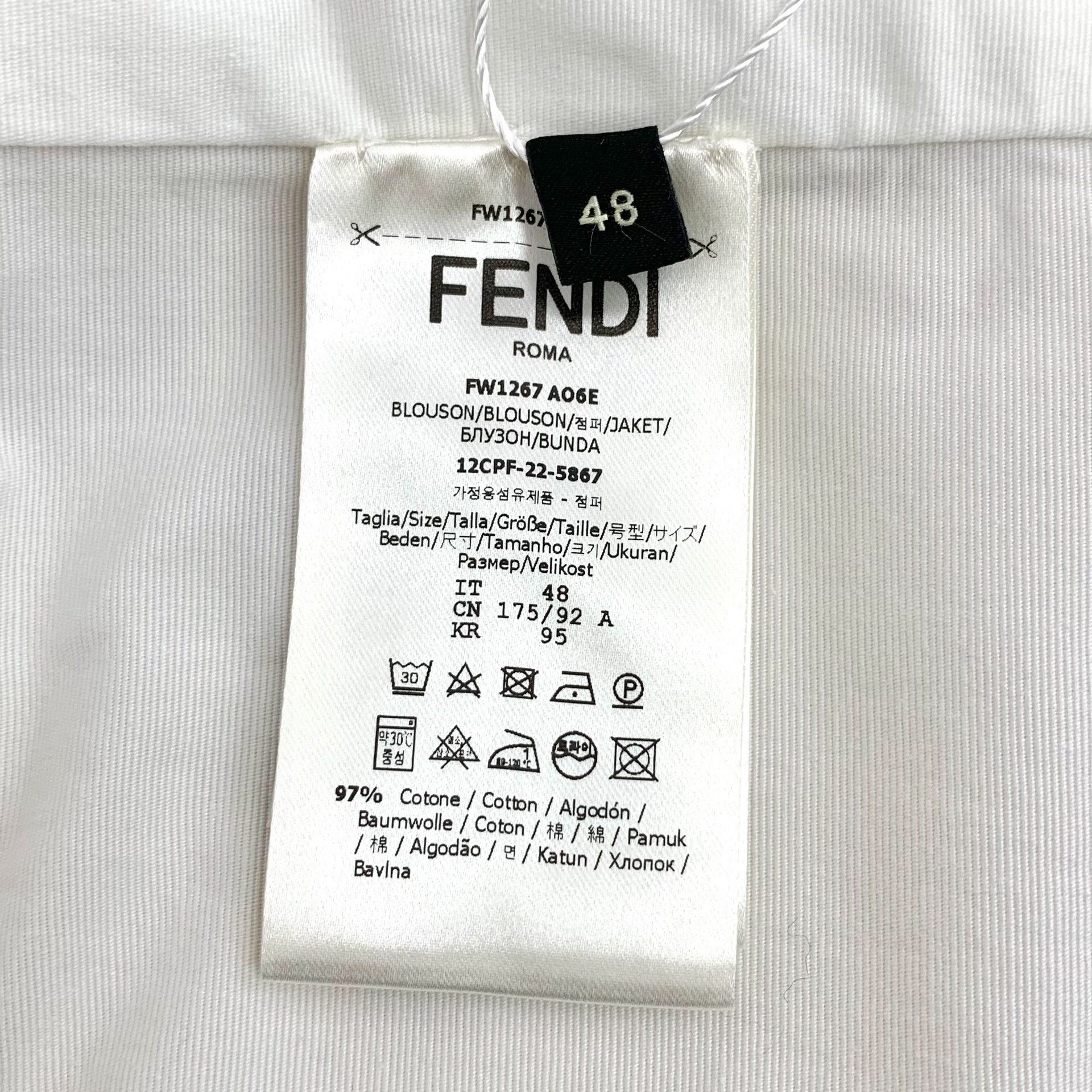 Fendi Fendi Embroidered Zip Jacket IT 48 Size US M / EU 48-50 / 2 - 7 Thumbnail