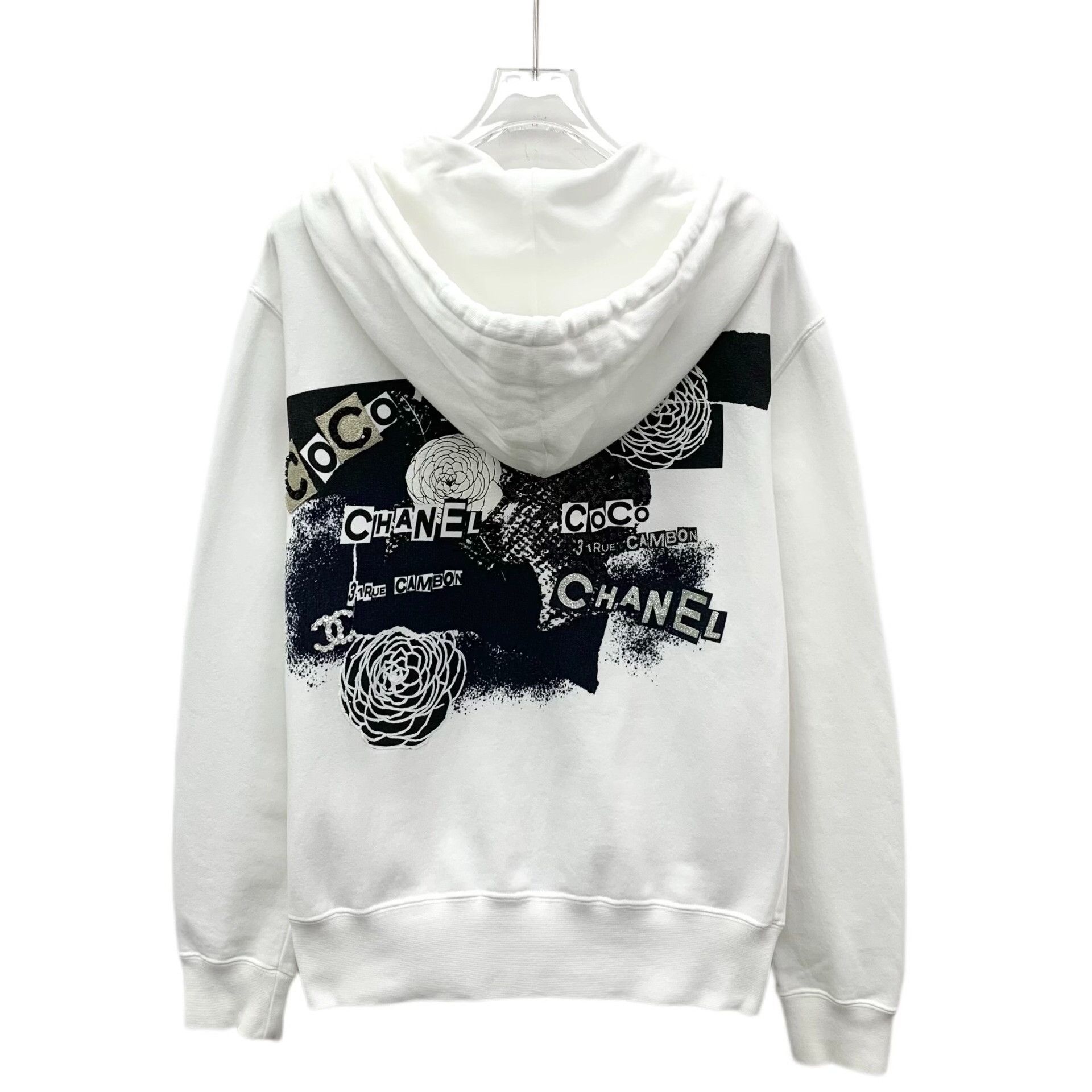 Chanel Chanel Camellia Logo Graphic Zip Hoodie S Size S / US 4 / IT 40 - 3 Thumbnail