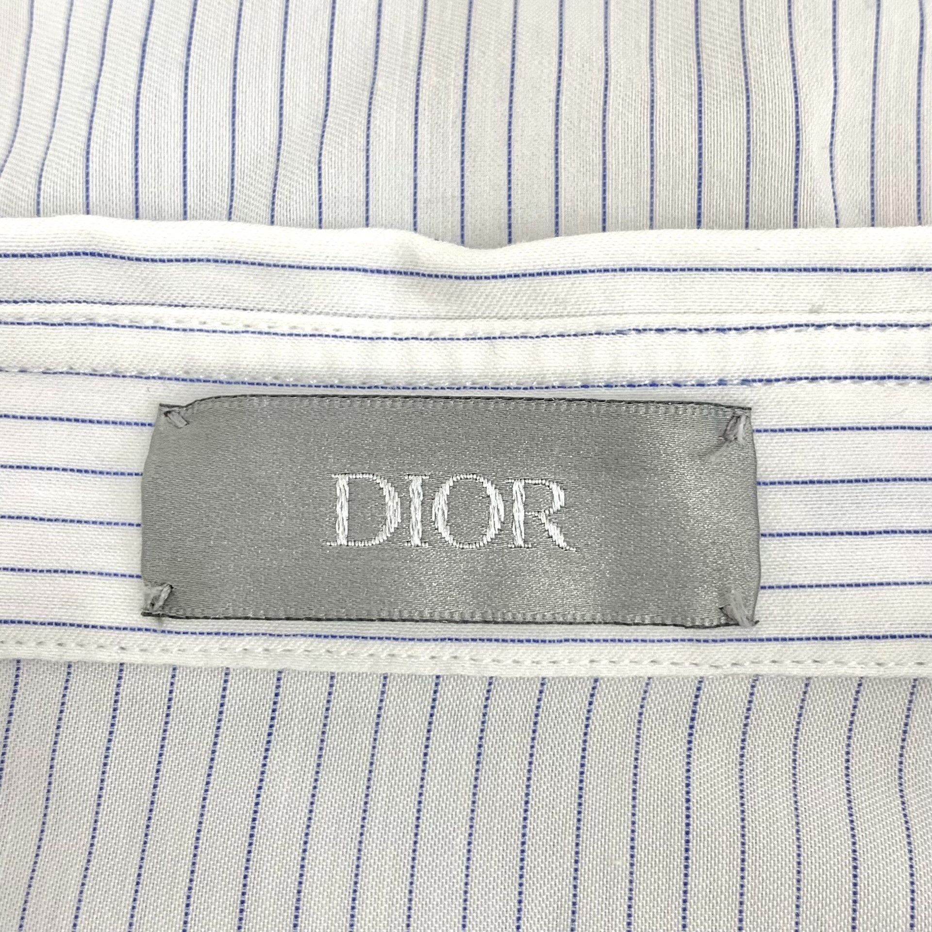 Dior Dior Striped Cotton Cupro Shirt Size 39 Size US M / EU 48-50 / 2 - 6 Thumbnail