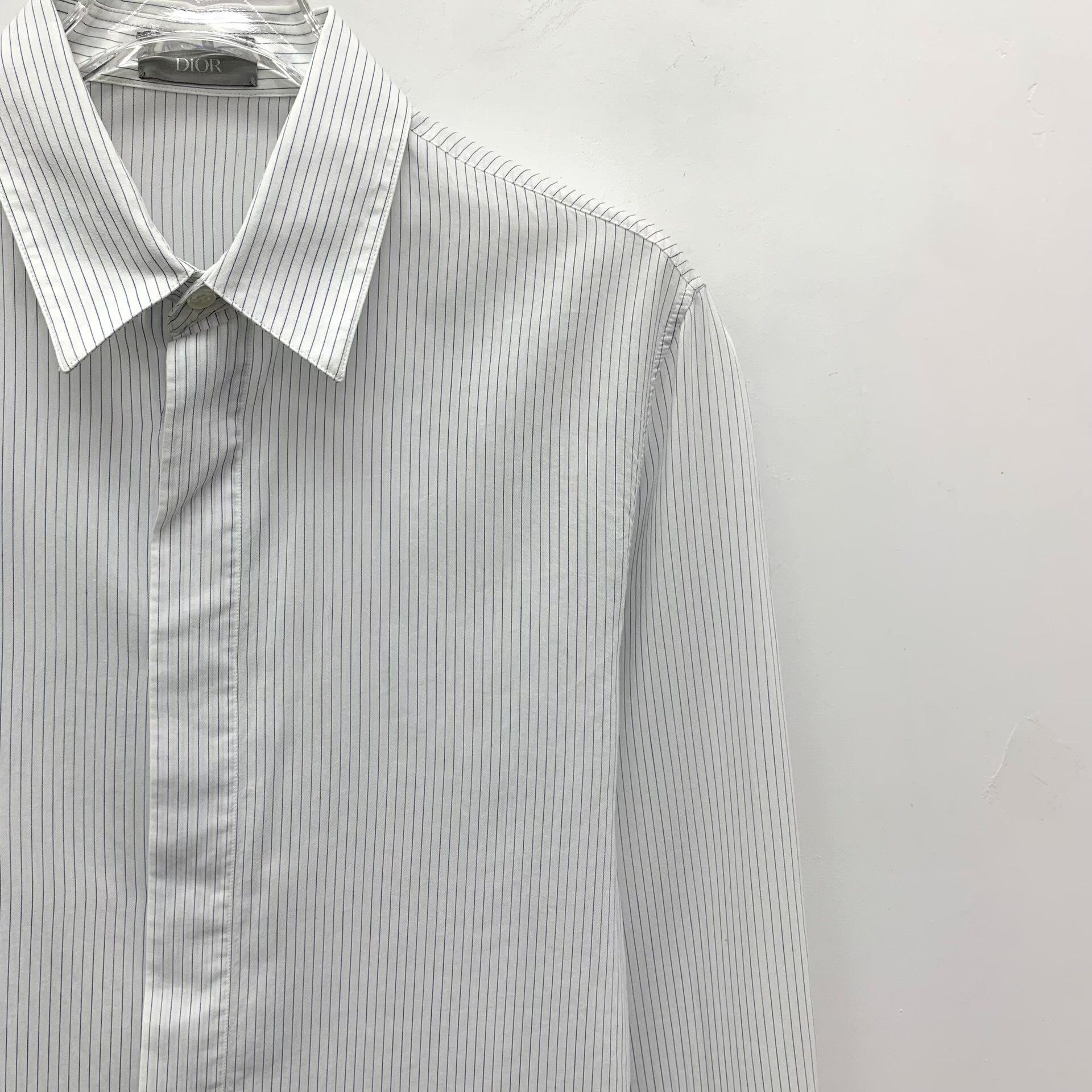 Dior Dior Striped Cotton Cupro Shirt Size 39 Size US M / EU 48-50 / 2 - 4 Thumbnail