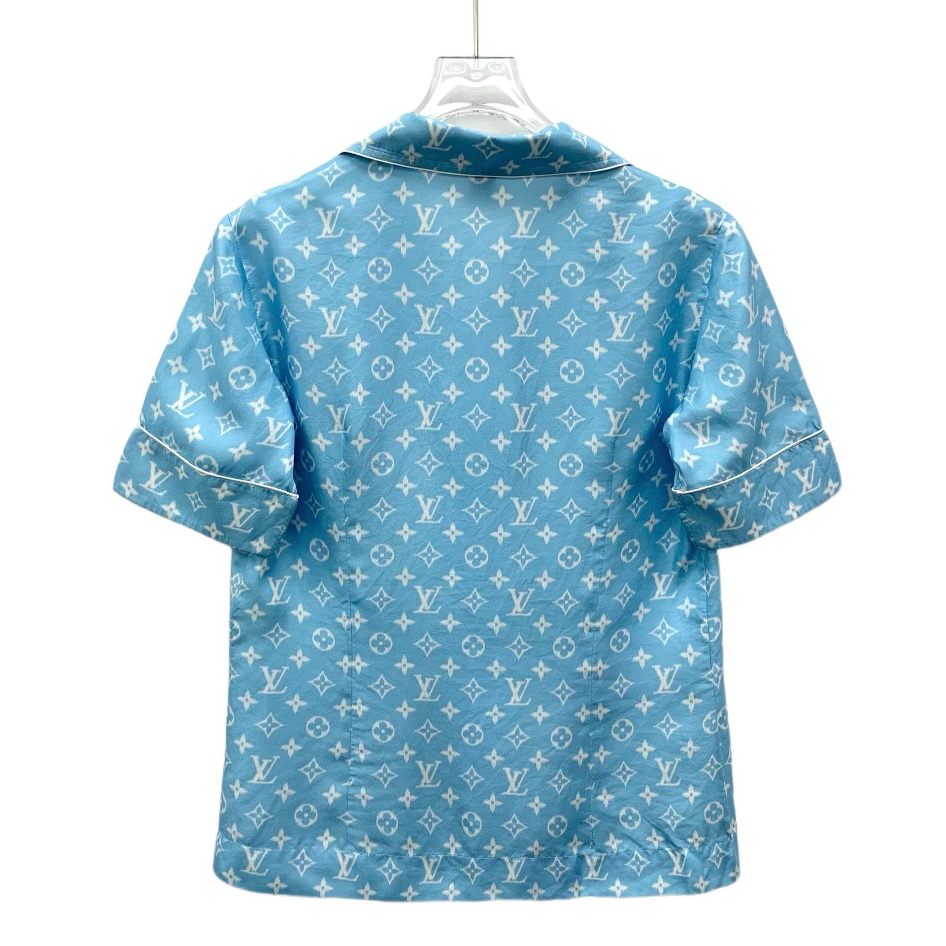 Louis Vuitton Louis Vuitton Monogram Silk Short Sleeve Shirt 36 Size XS / US 0-2 / IT 36-38 - 3 Thumbnail