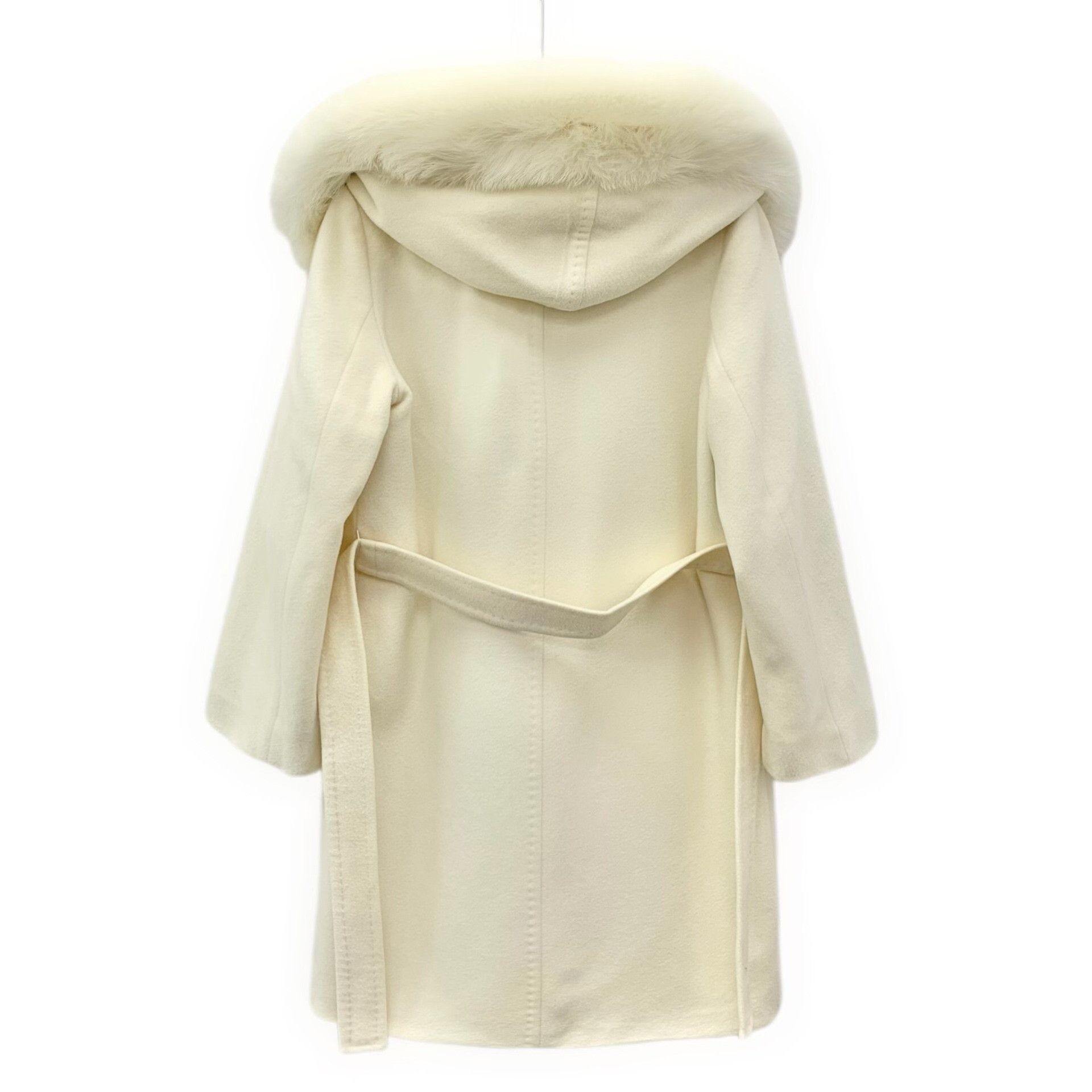 Max Mara Max Mara Studio Fur Trim Hooded Wool Coat US 2 Size XS / US 0-2 / IT 36-38 - 3 Thumbnail